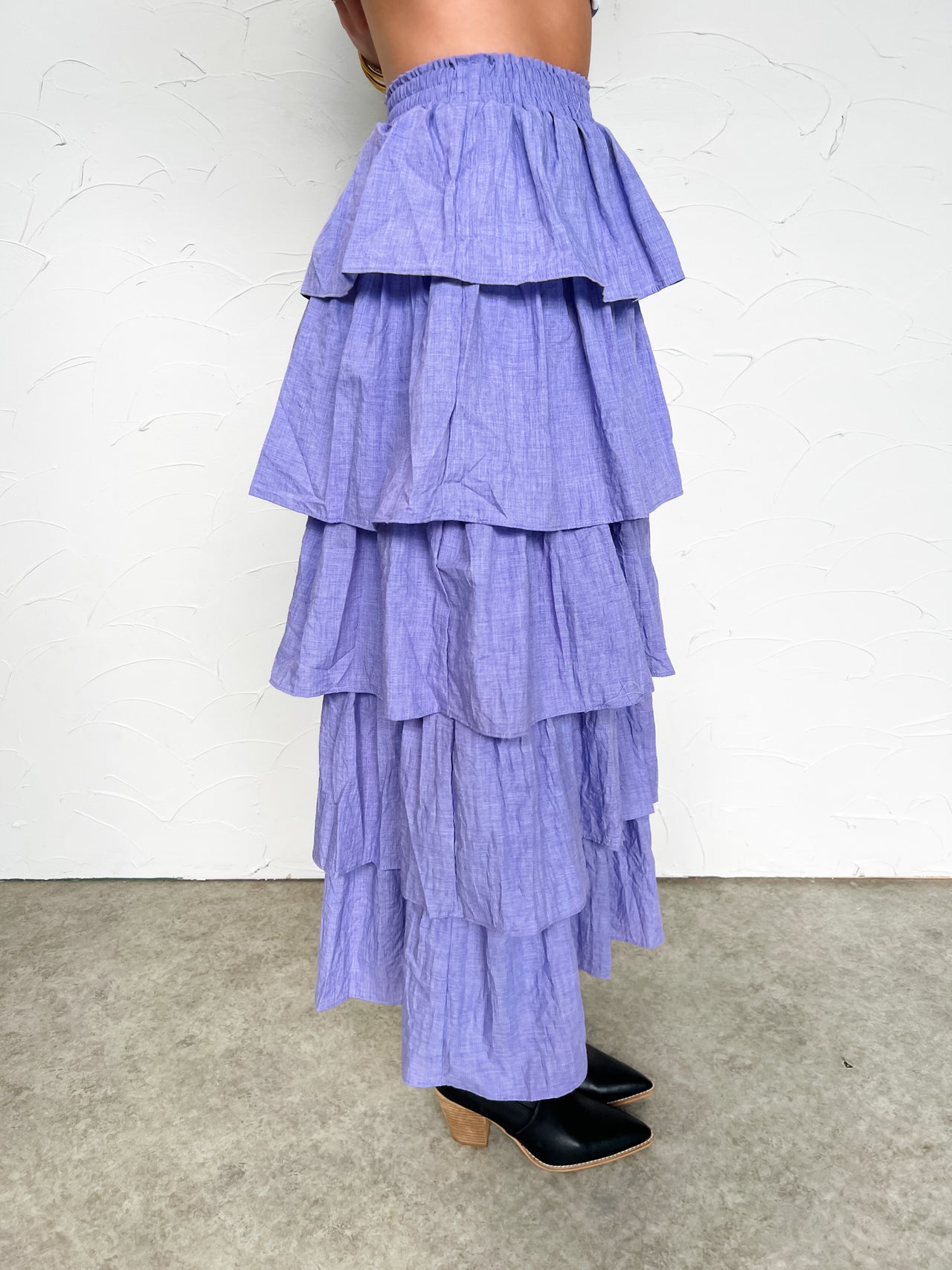 Stay Hopeful Purple Tiered Skirt