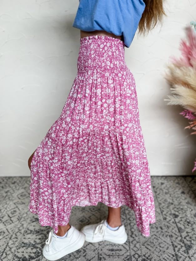Made Discoveries Floral Tiered Skirt