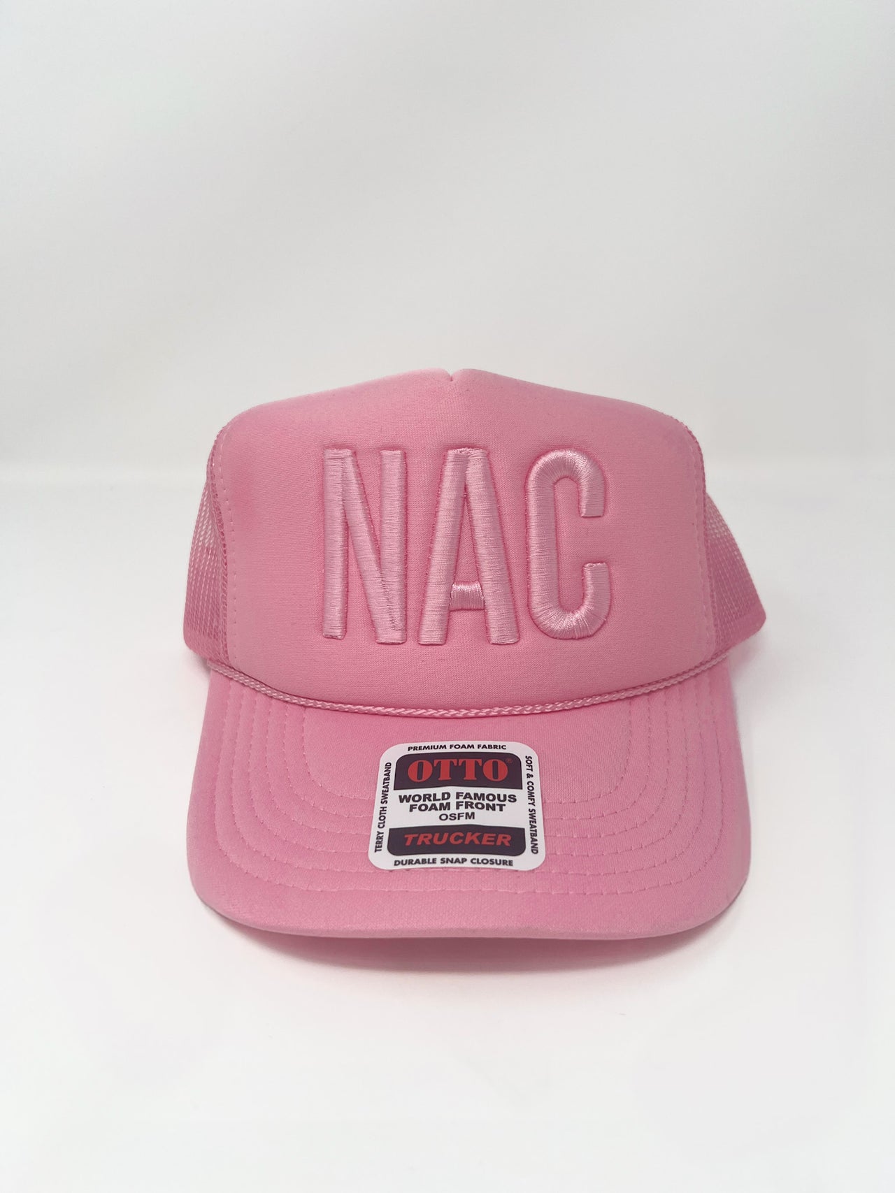 NAC Embroidered Puff Hat- Pink