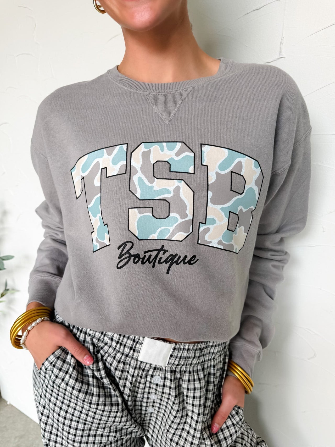 TSB Boutique Duck Camo Sweatshirt