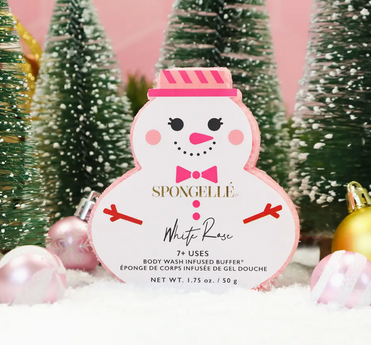 White Rose Snowman Holiday Buffer