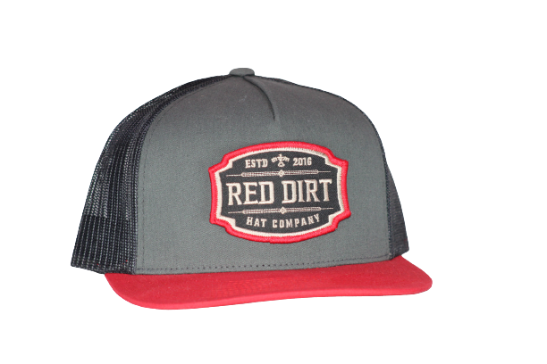Tombstone Hat- Red/Charcoal/Black