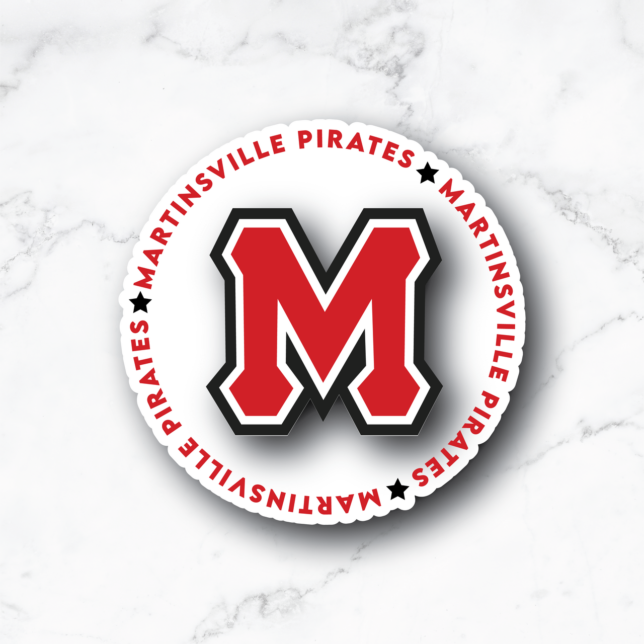 Martinsville Pirates Circle Sticker