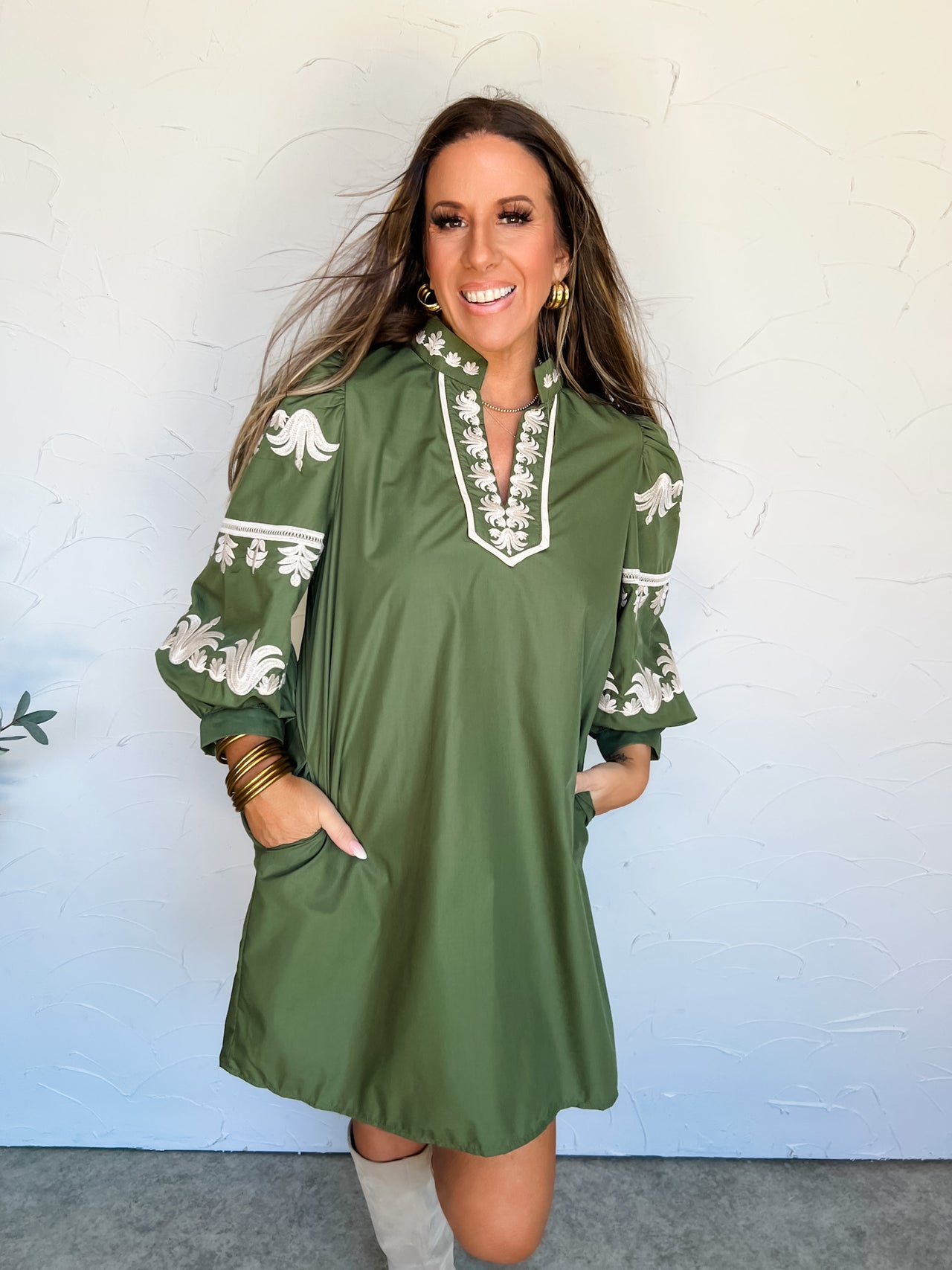 The Better Option Floral Embroidered Dress