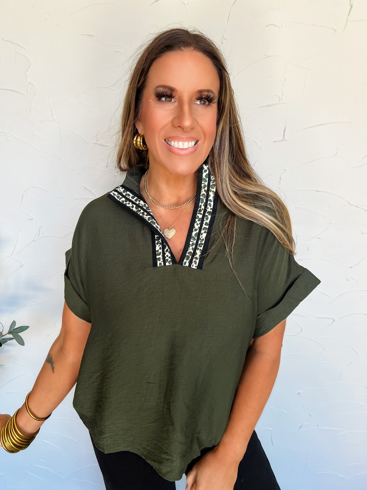Weekend Ready V Neck Top
