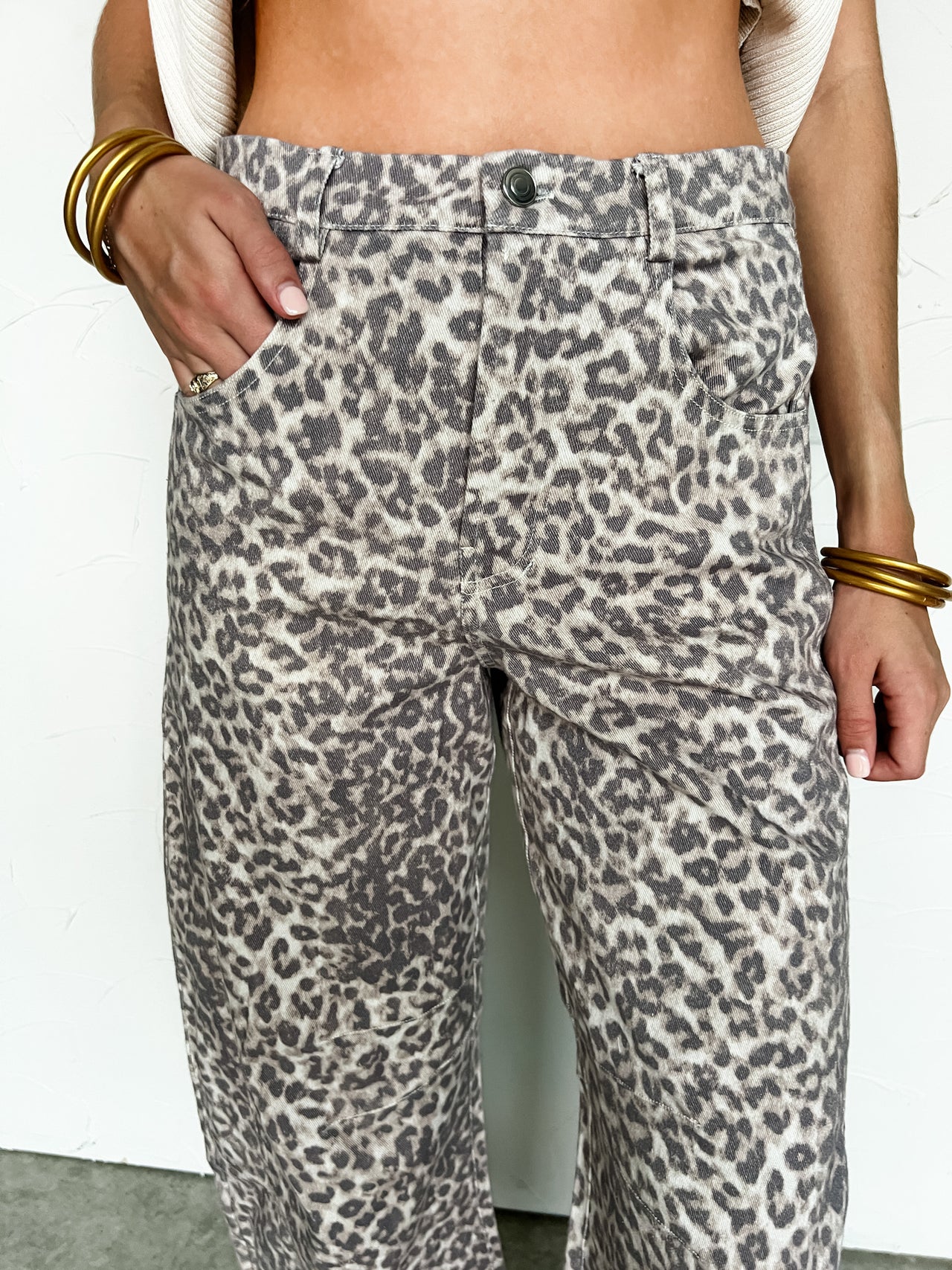 Fierce By Nature Leopard Wide Leg Pants