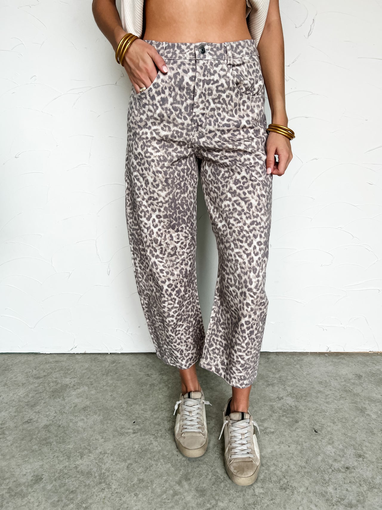 Fierce By Nature Leopard Wide Leg Pants