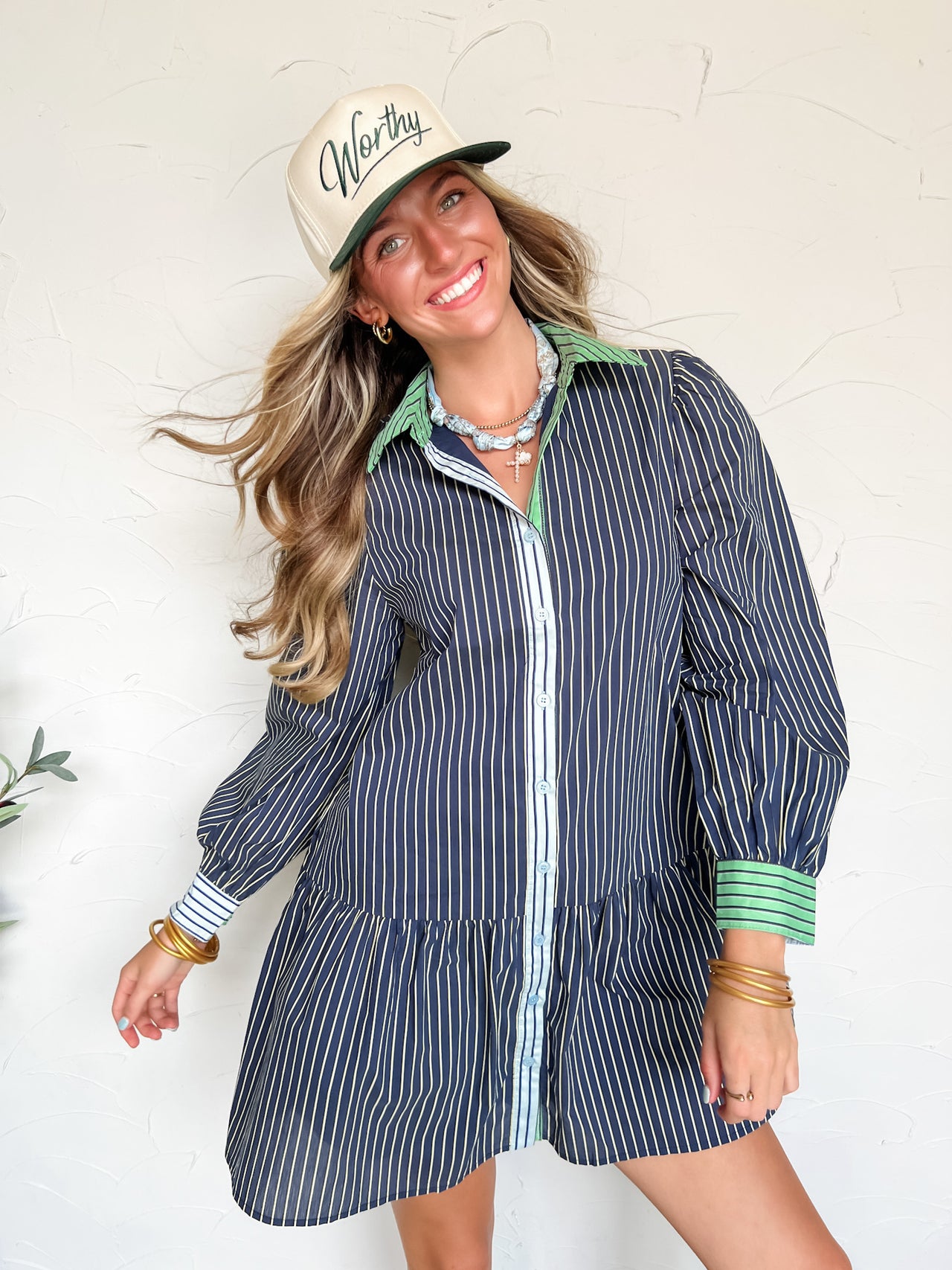 Defining Moment Button Down Collared Dress
