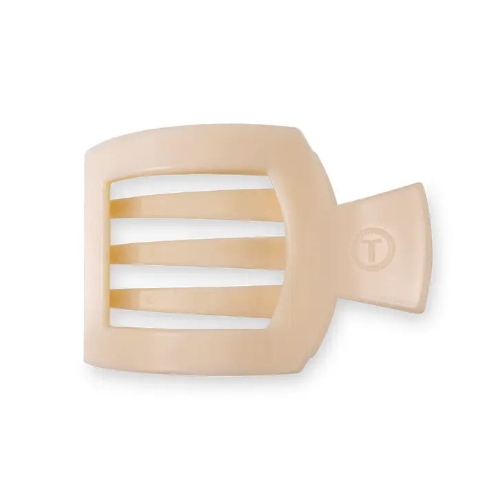 Almond Beige Square Flat Hair Clip- Medium