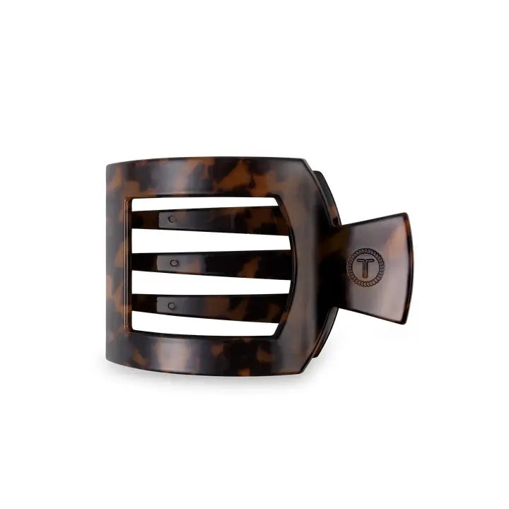 Tortoise Square Flat Hair Clip- Medium
