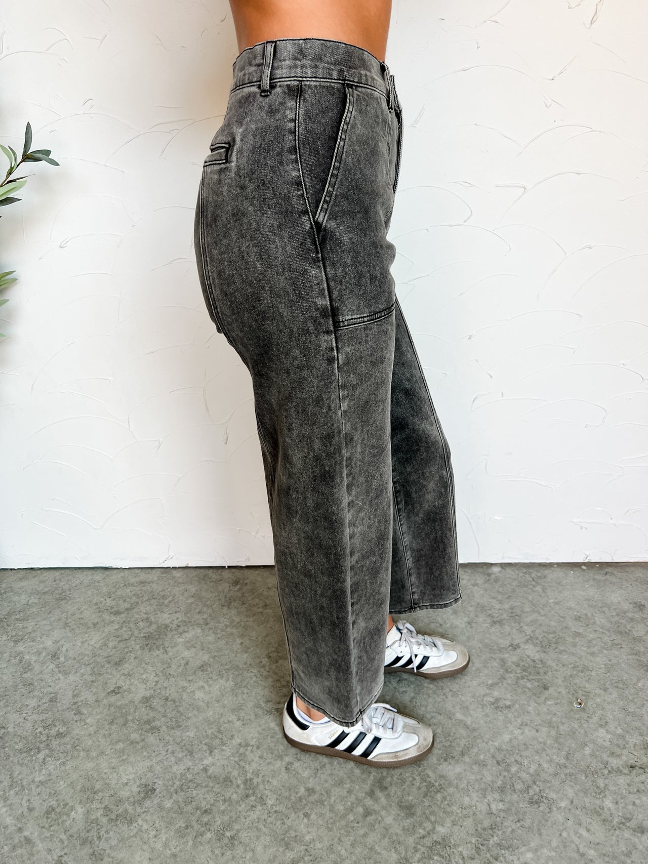 Look Impressed Paneled Black Pants