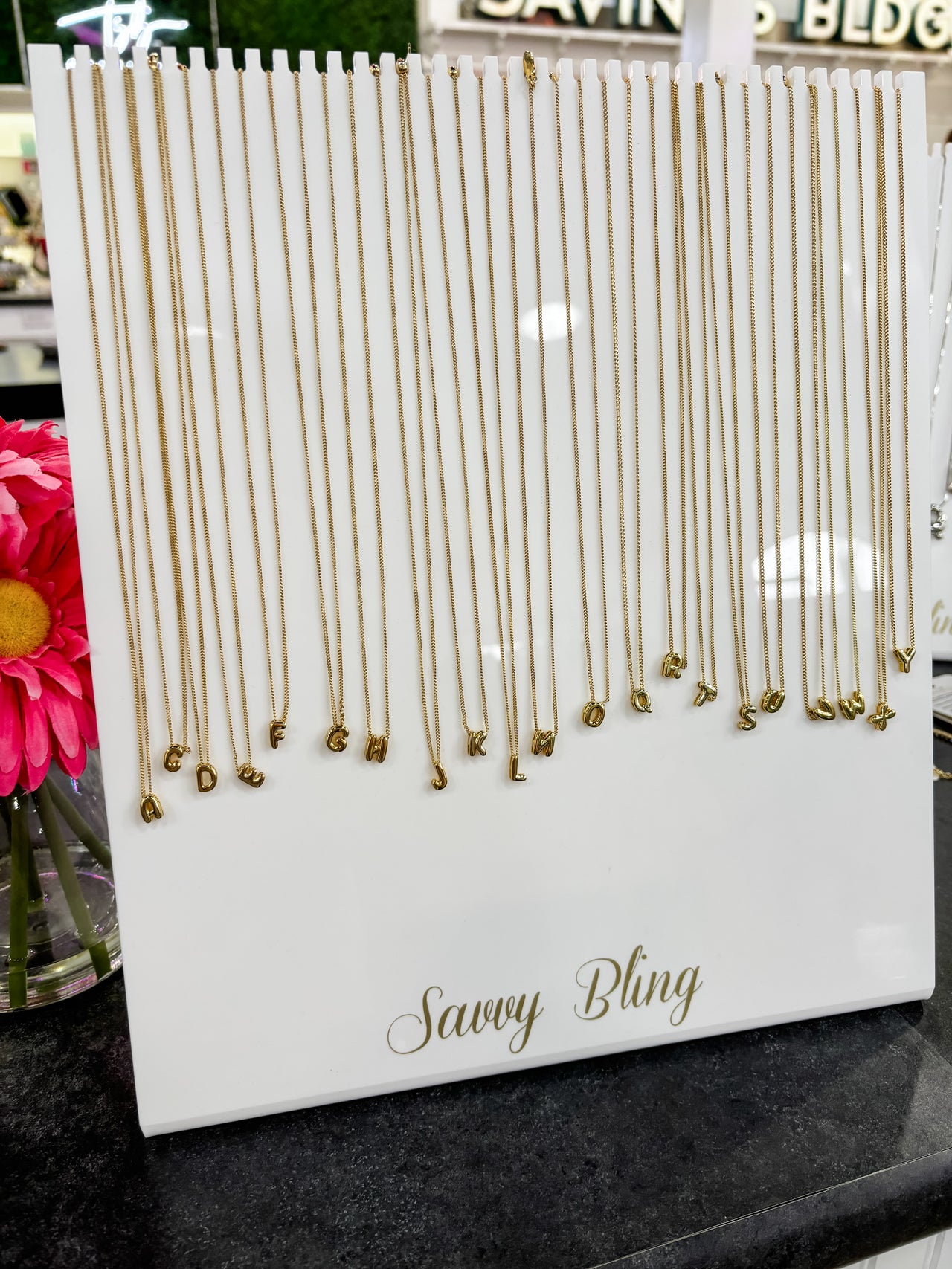 Initial Slider Gold Filled Necklace
