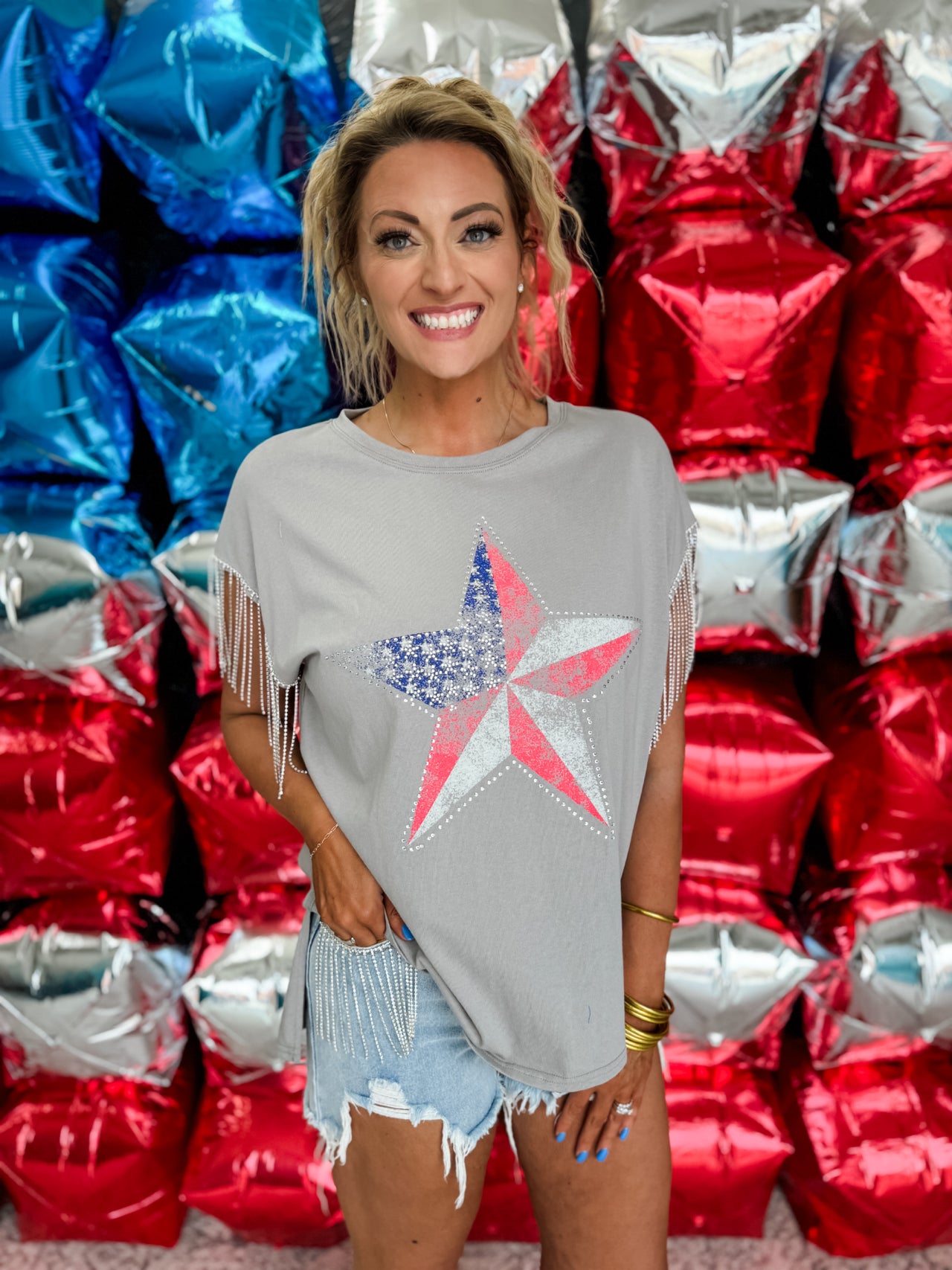 Star Spangled Lady Graphic Tee