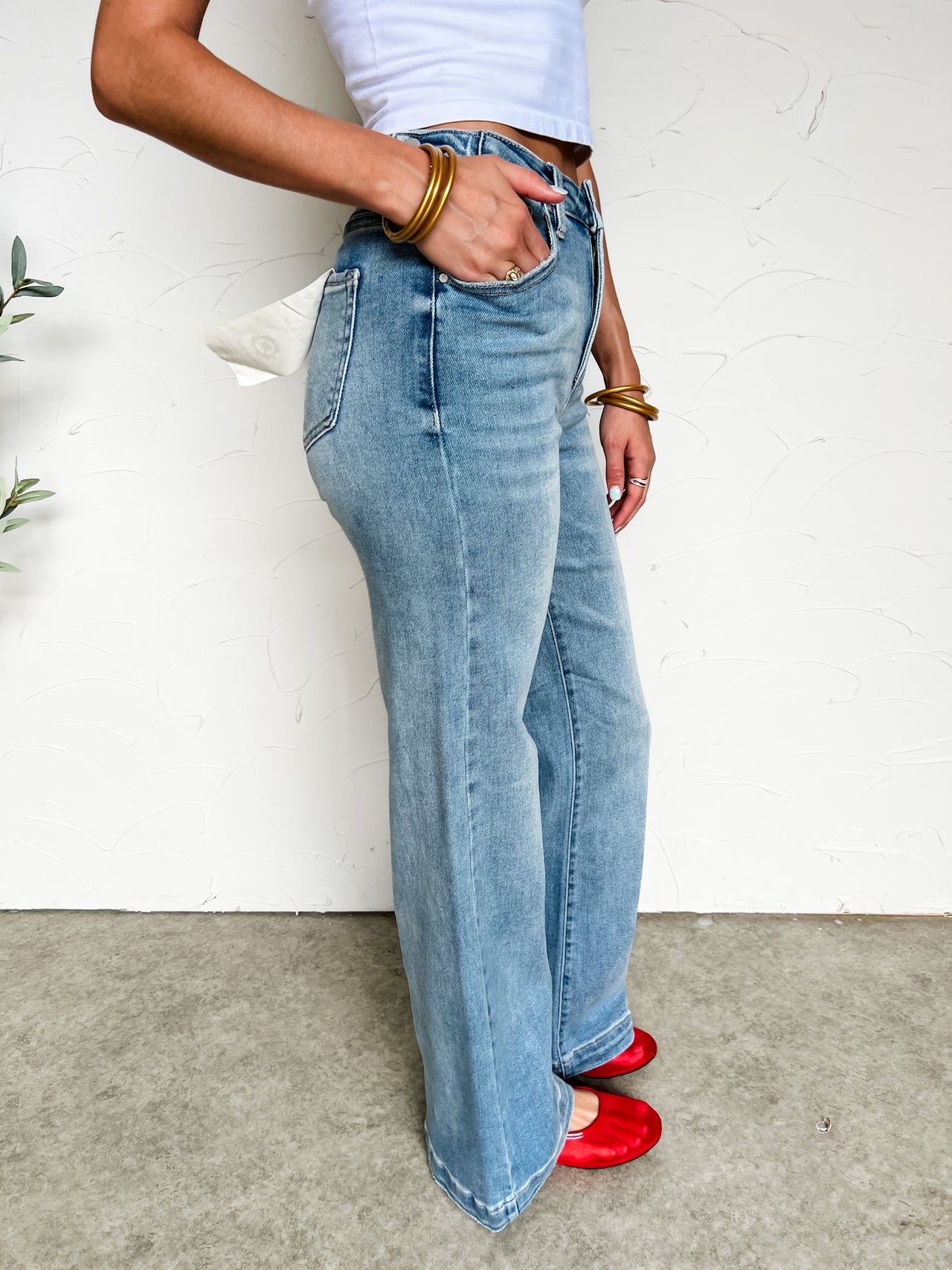 Feeling My Groove High Rise Wide Leg Jeans