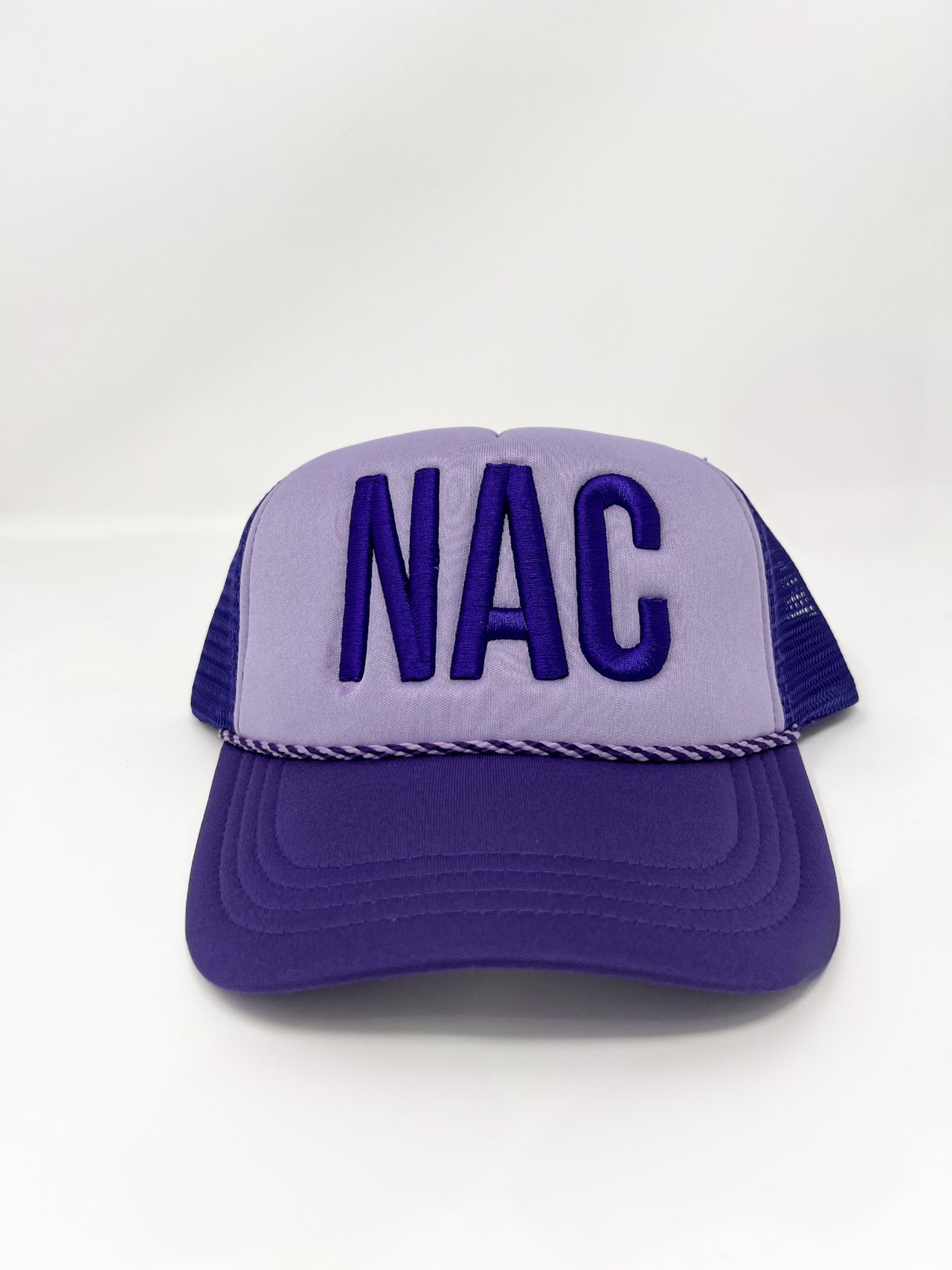 NAC Embroidered Puff Hat- Purple