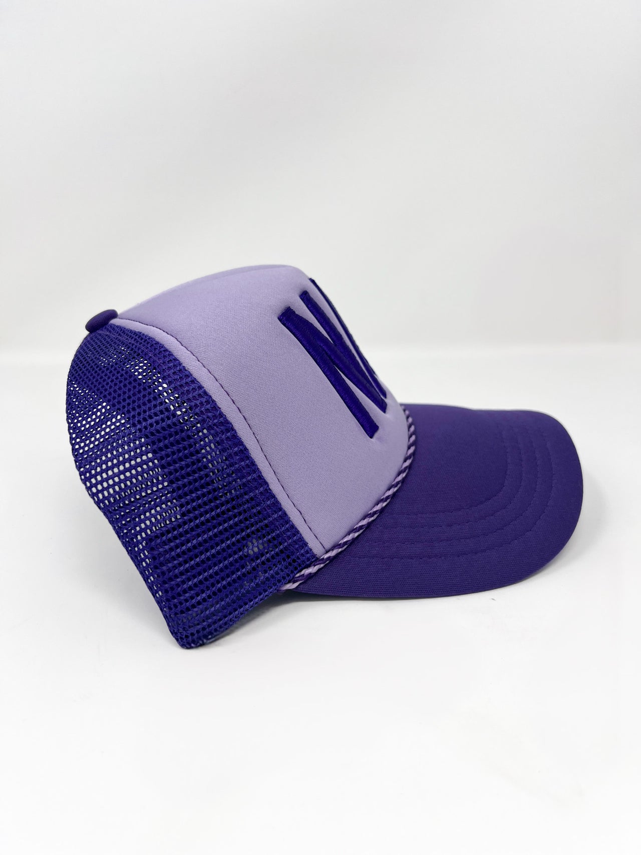 NAC Embroidered Puff Hat- Purple