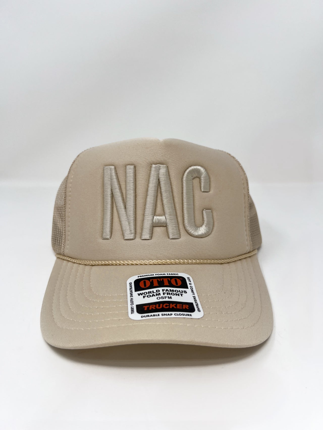 NAC Embroidered Puff Hat- Khaki