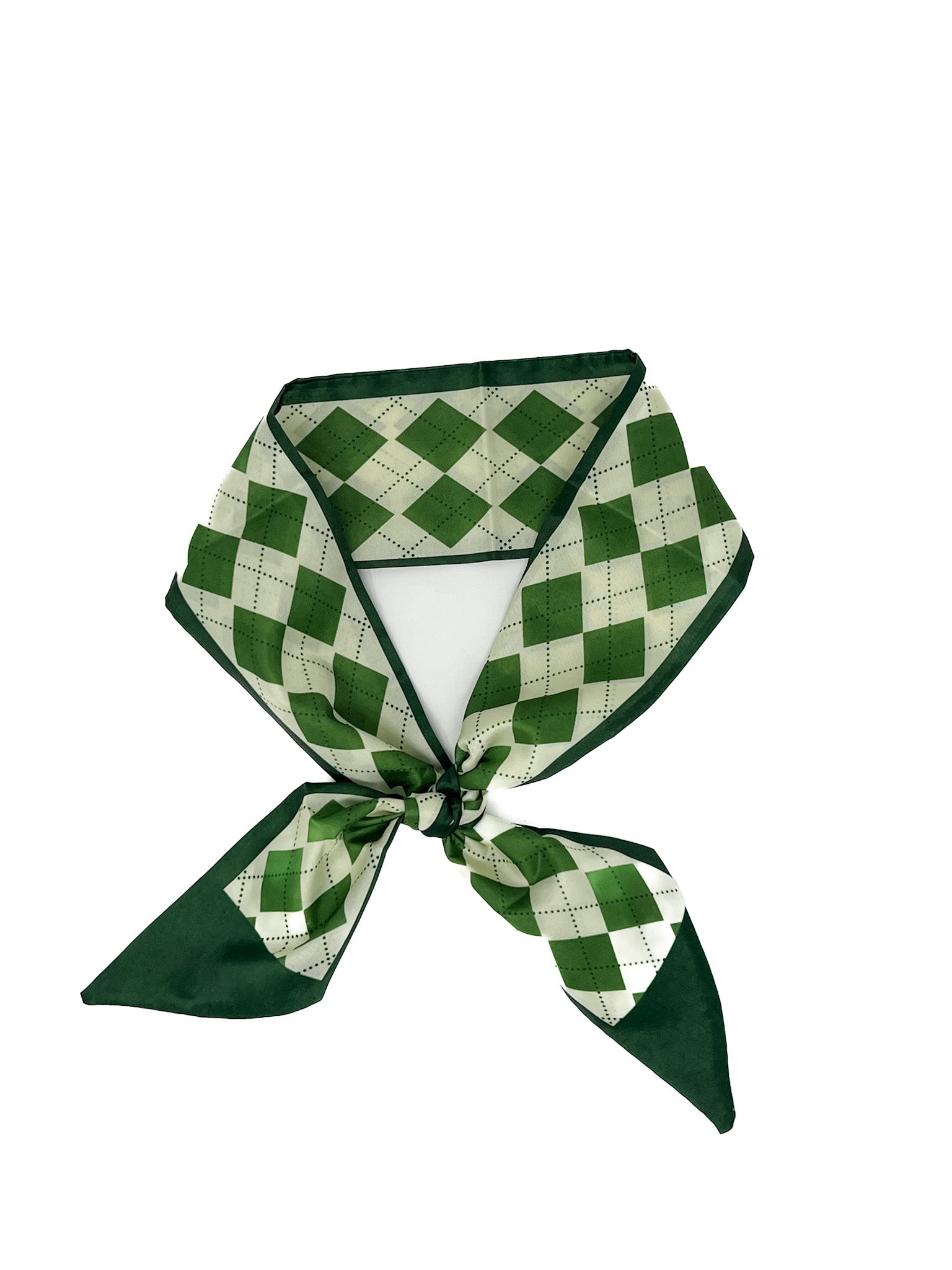 ジェシー24AW M/Shaggy Argyle muffler Alice Green Argyle Scarf