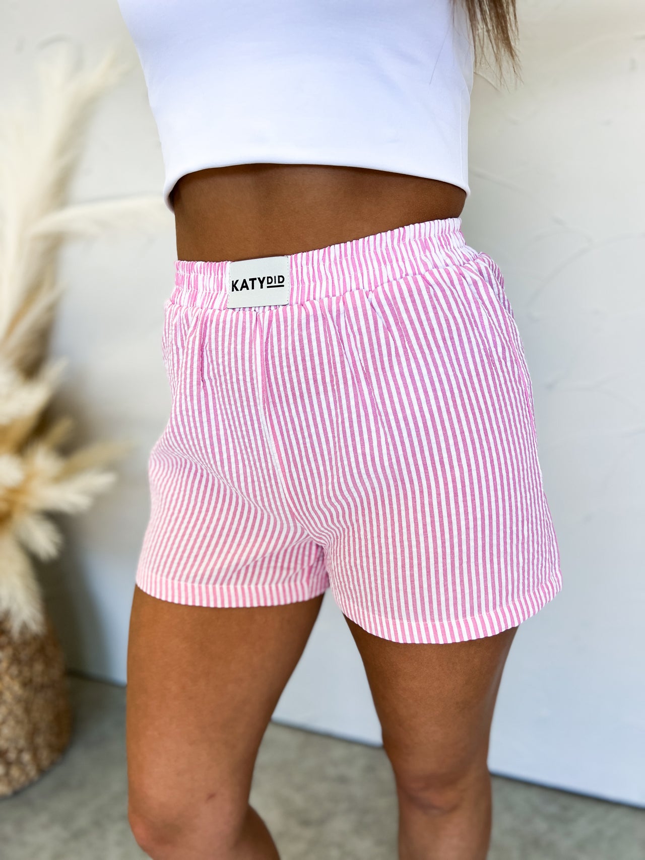 Pink Striped Boxer Shorts