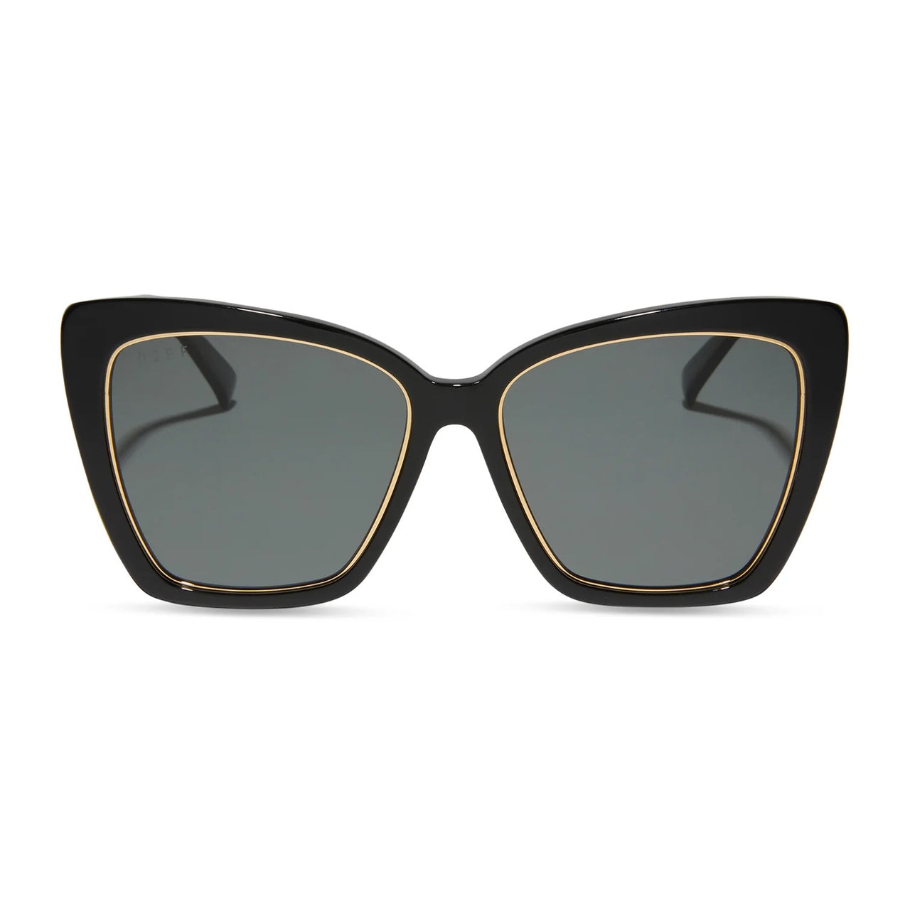 {DIFF} Becky iv - black + grey polarized sunglasses
