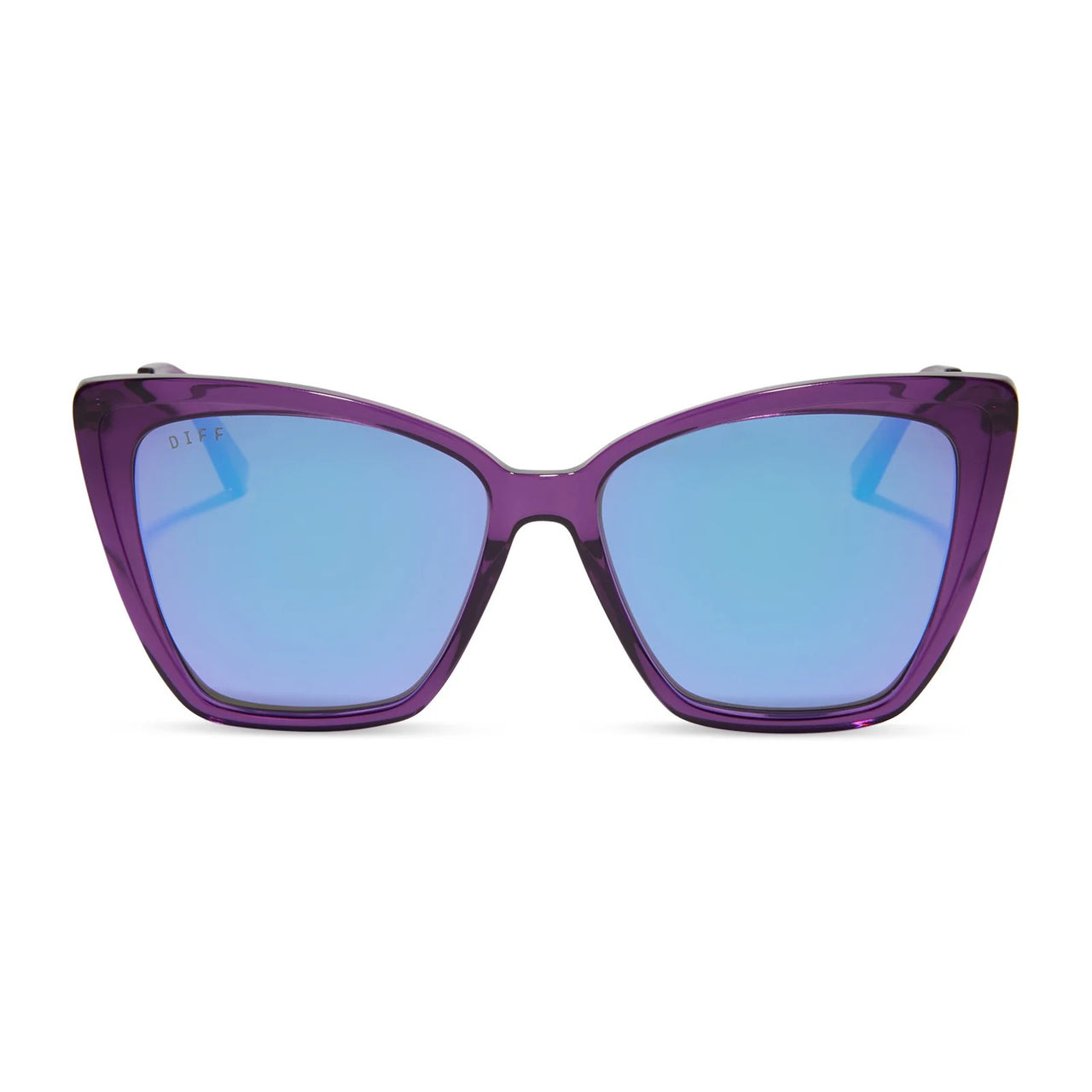{DIFF} Becky ii - posh purple crystal + purple mirror sunglasses