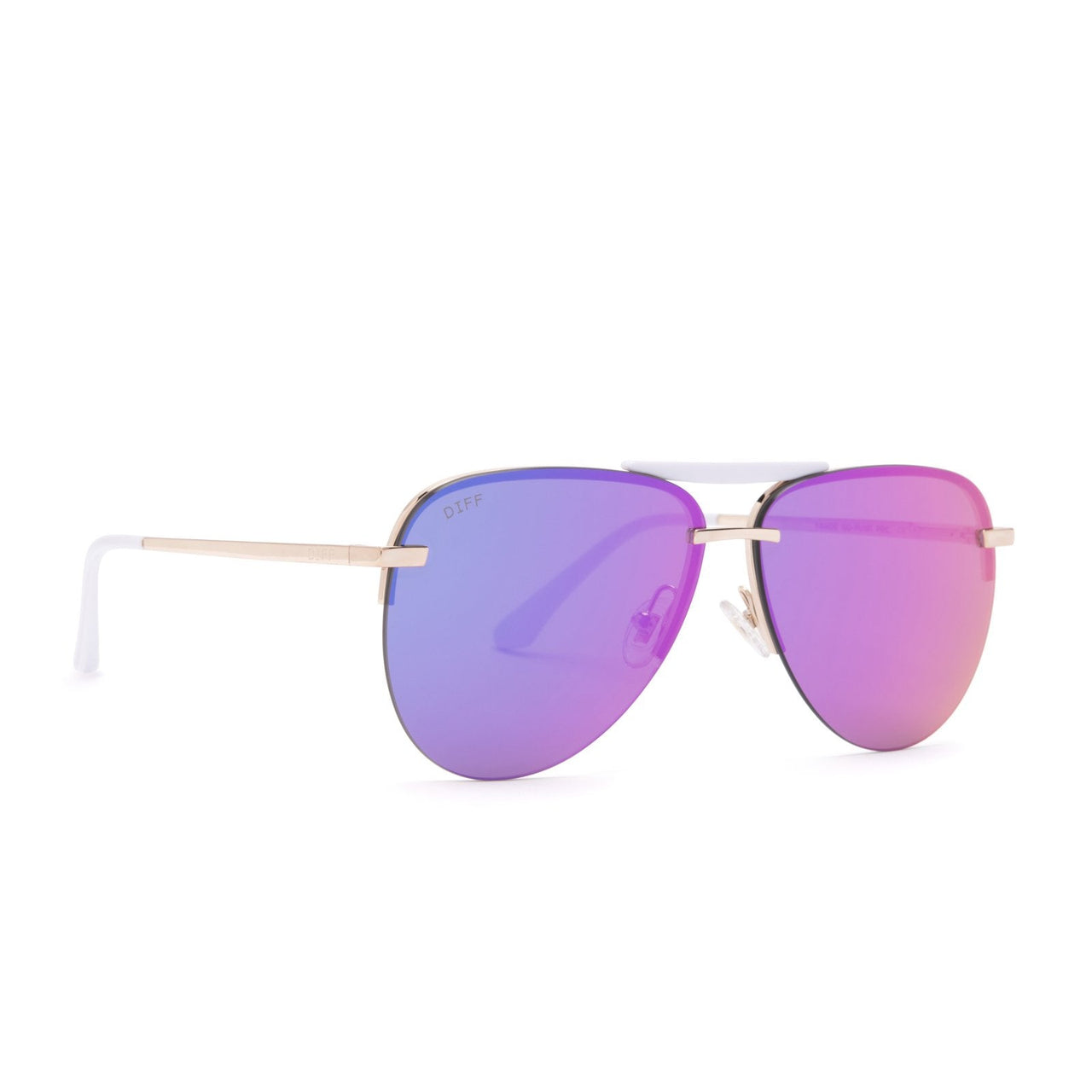 {DIFF} Tahoe gold + purple mirror sunglasses