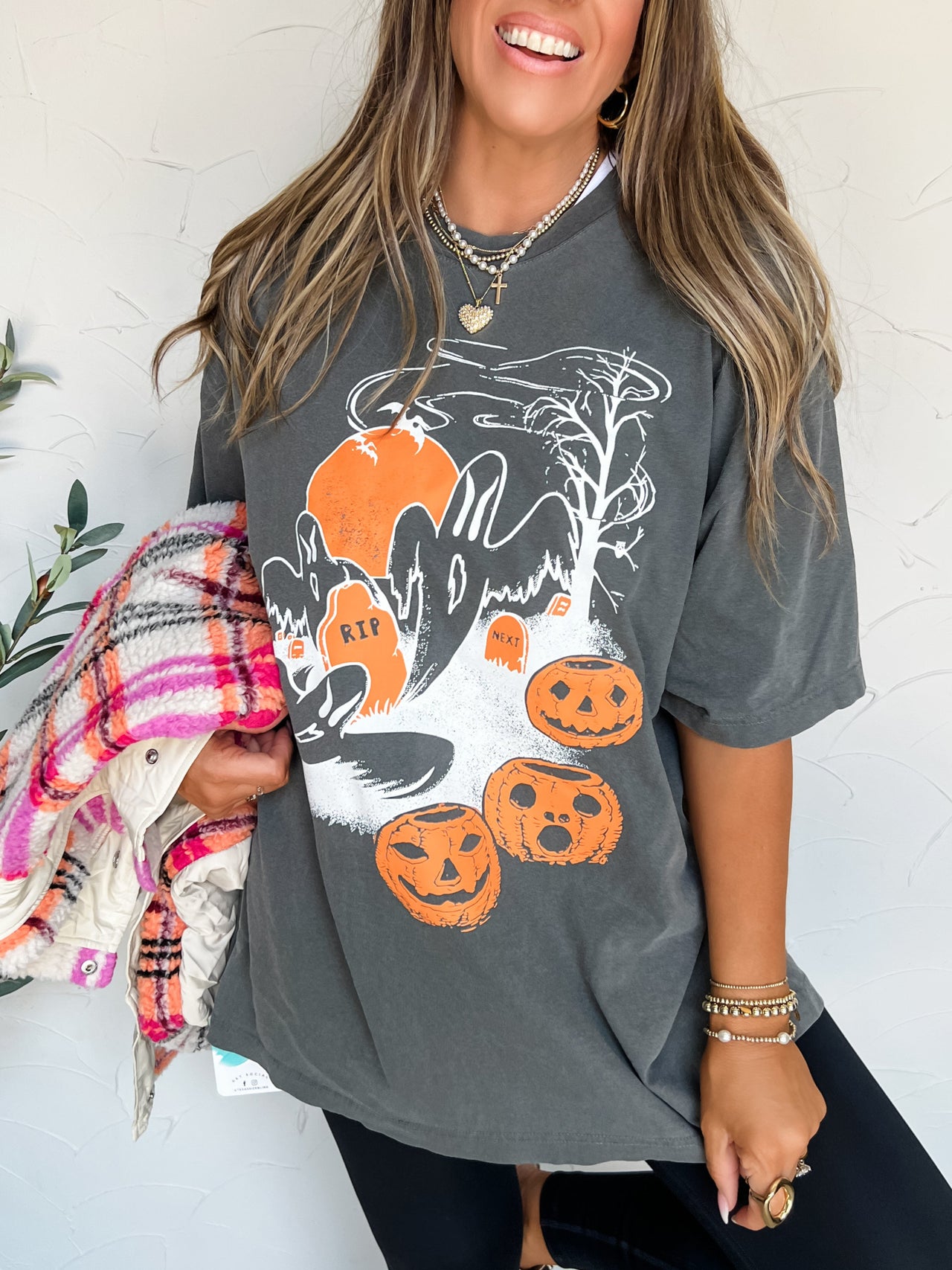 Ghosts, Ghouls & Pumpkins, Halloween Oversized Tee