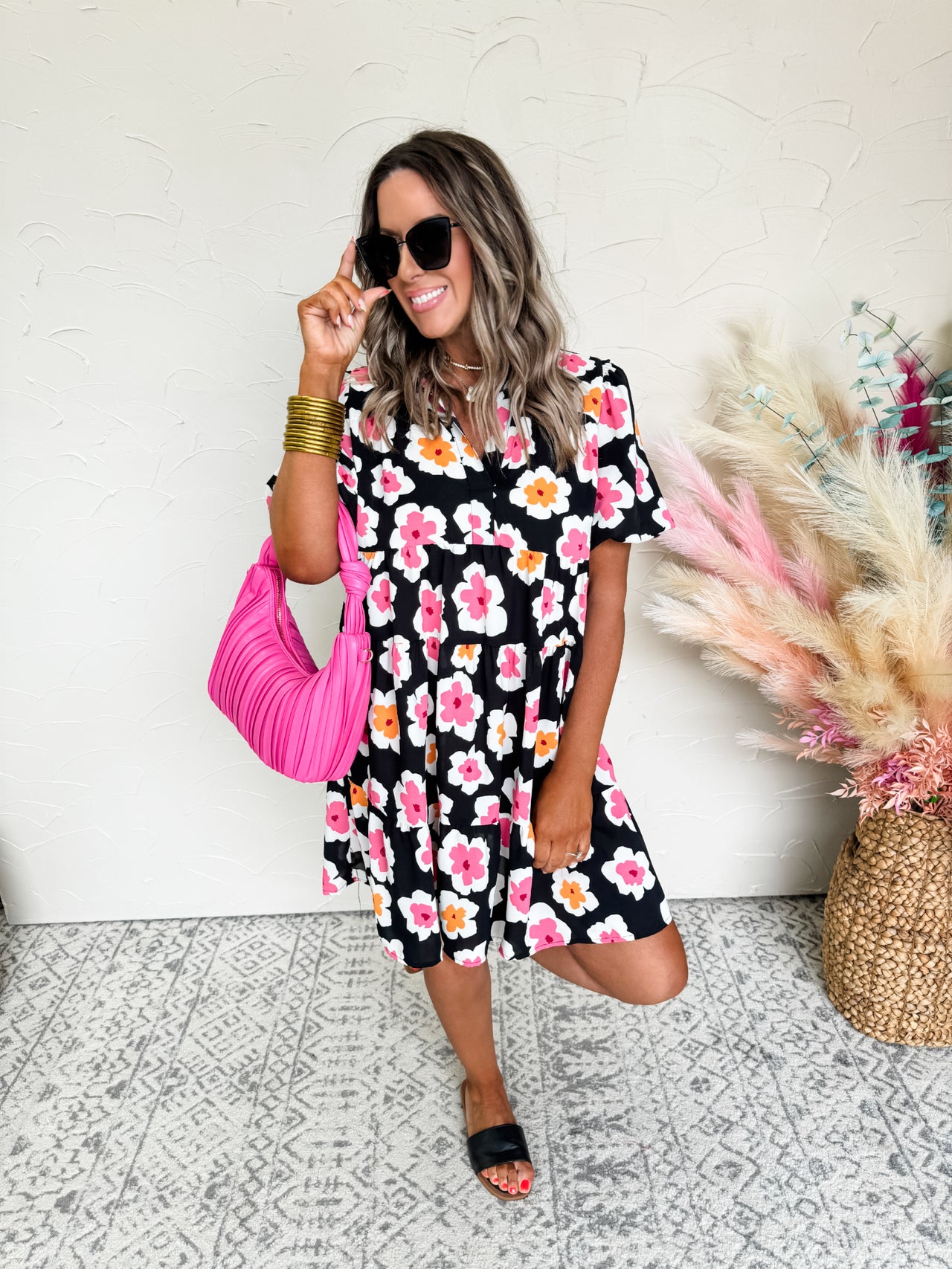 It's A Part Of Life Floral Tiered Dress