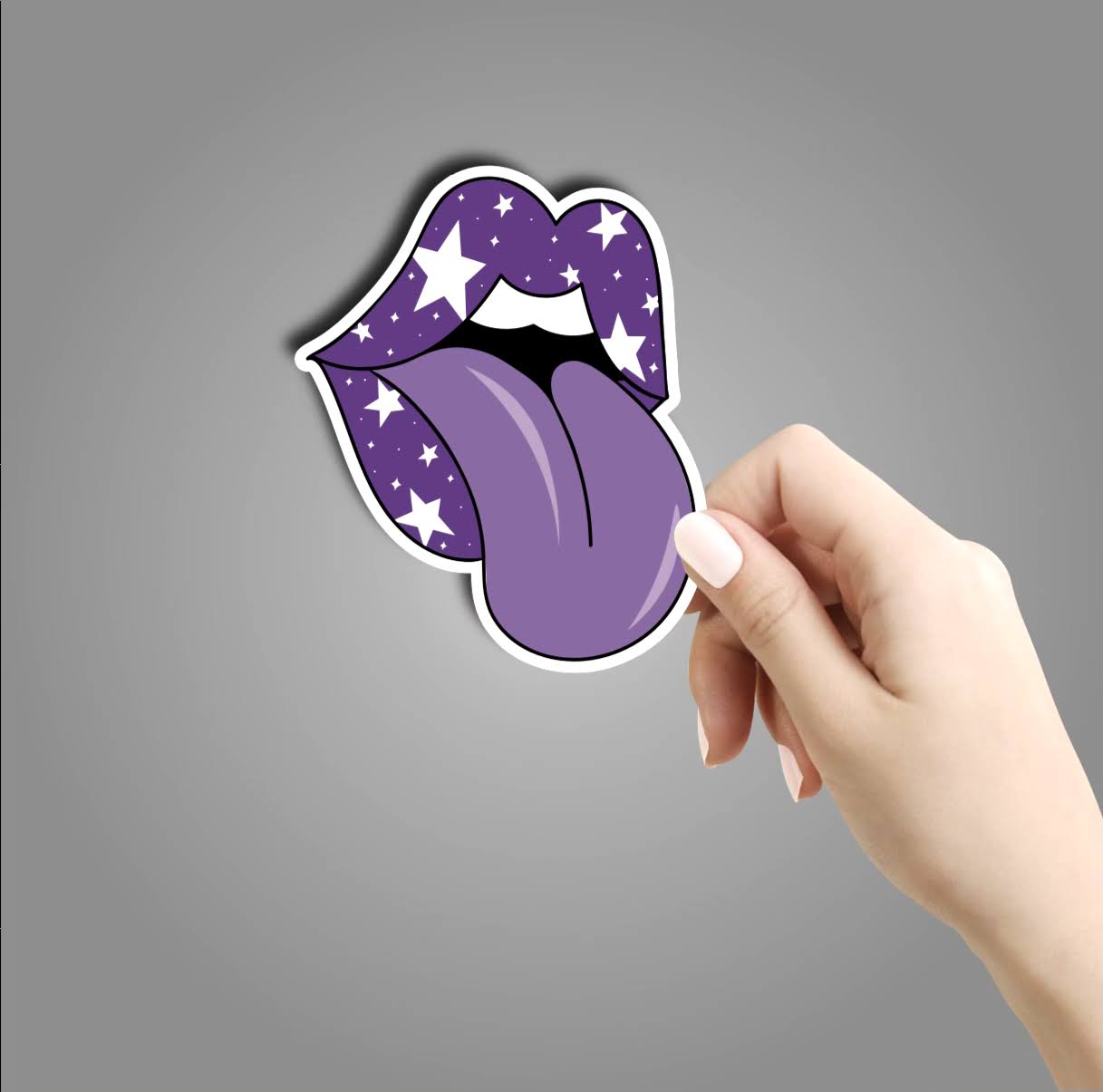 Purple Tongue Sticker