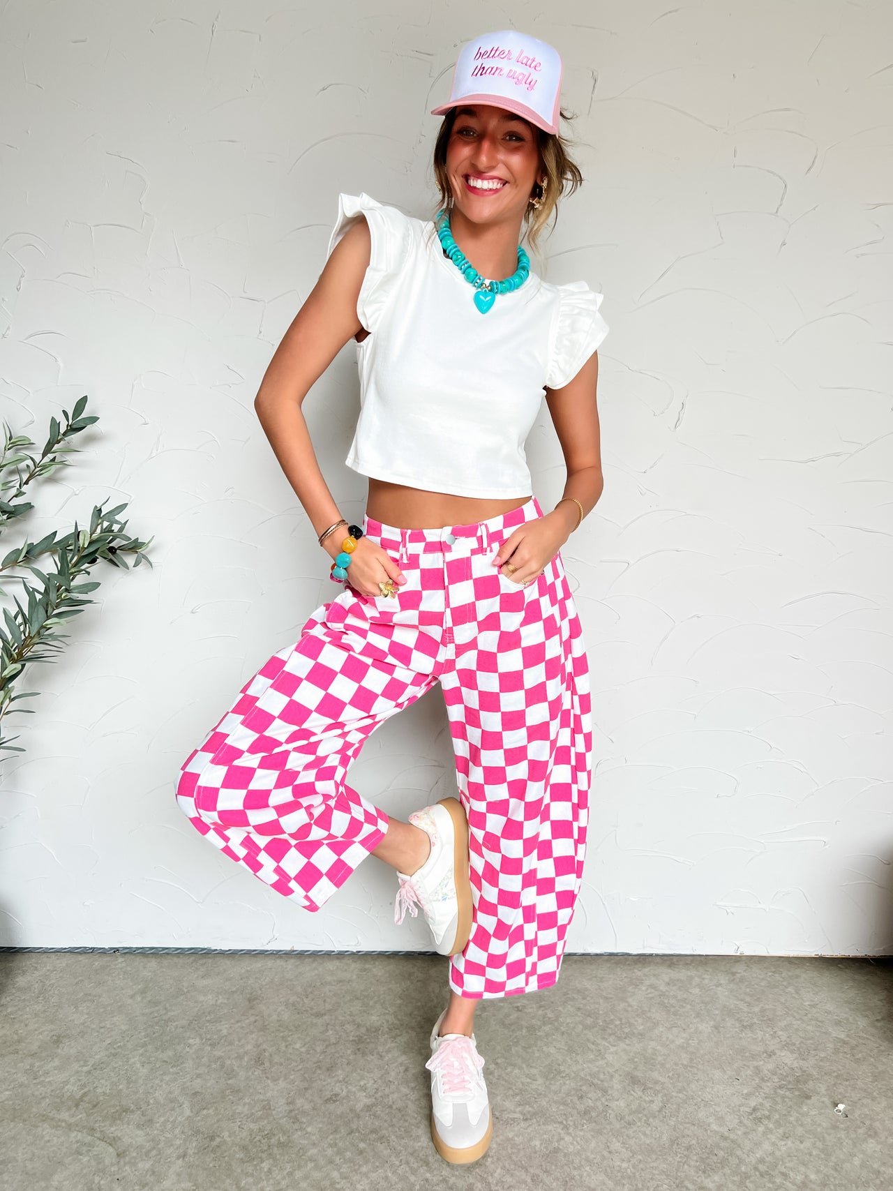 I'll Be There Off White Ribbed Crop Top