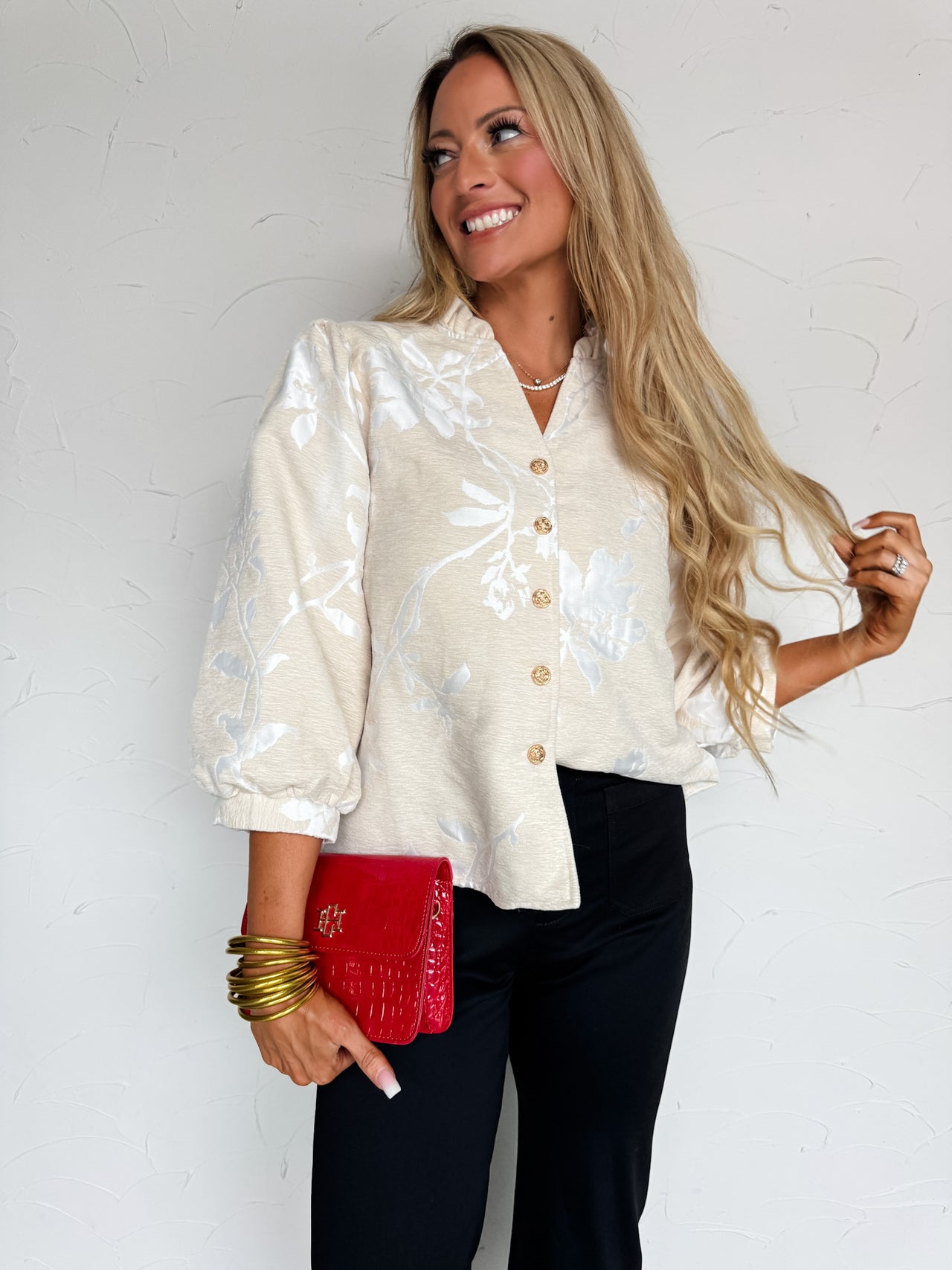 Sweetest Blooms Puff Sleeve Top