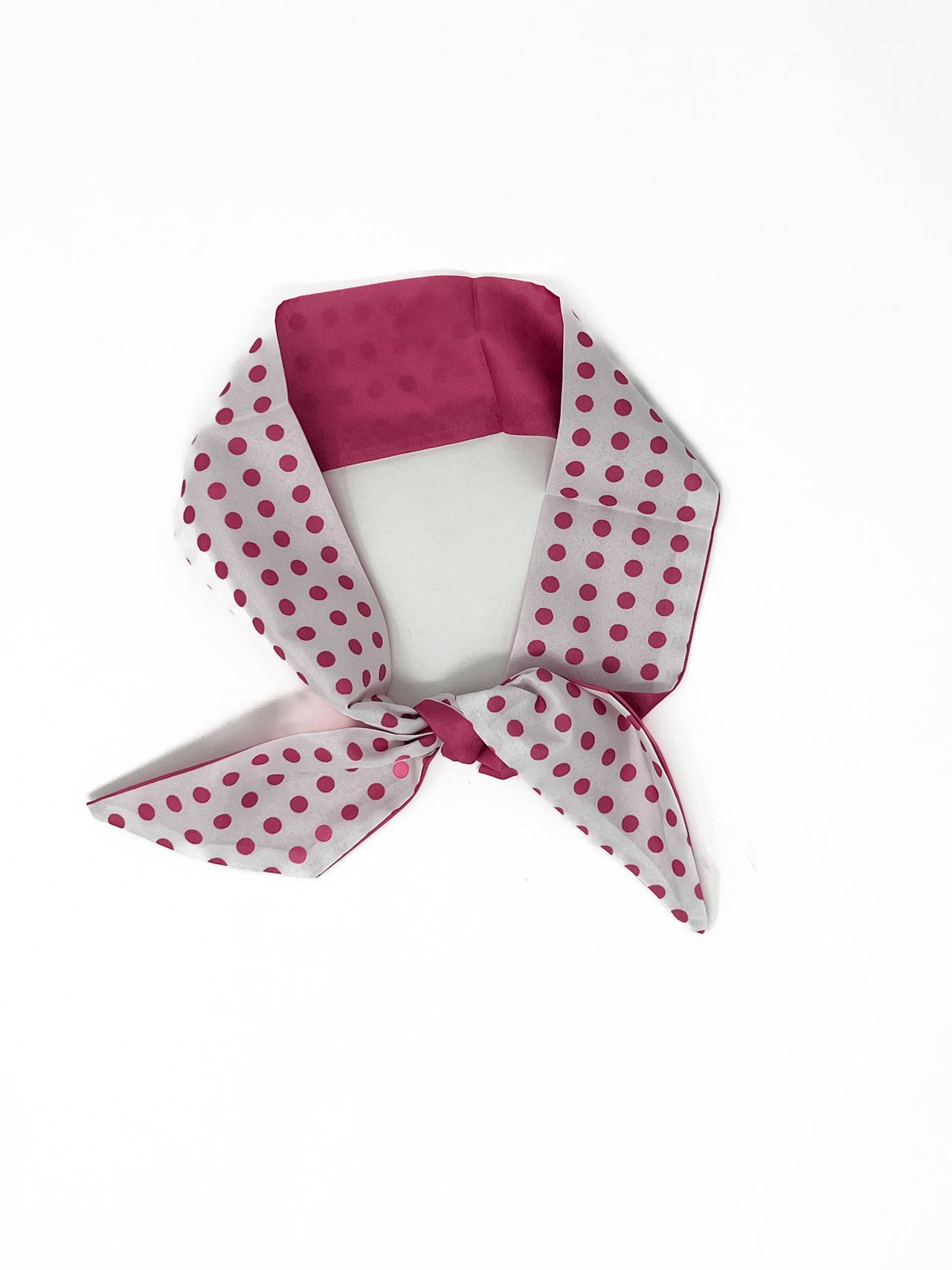 Clara White & Rose Polk Dot Scarf