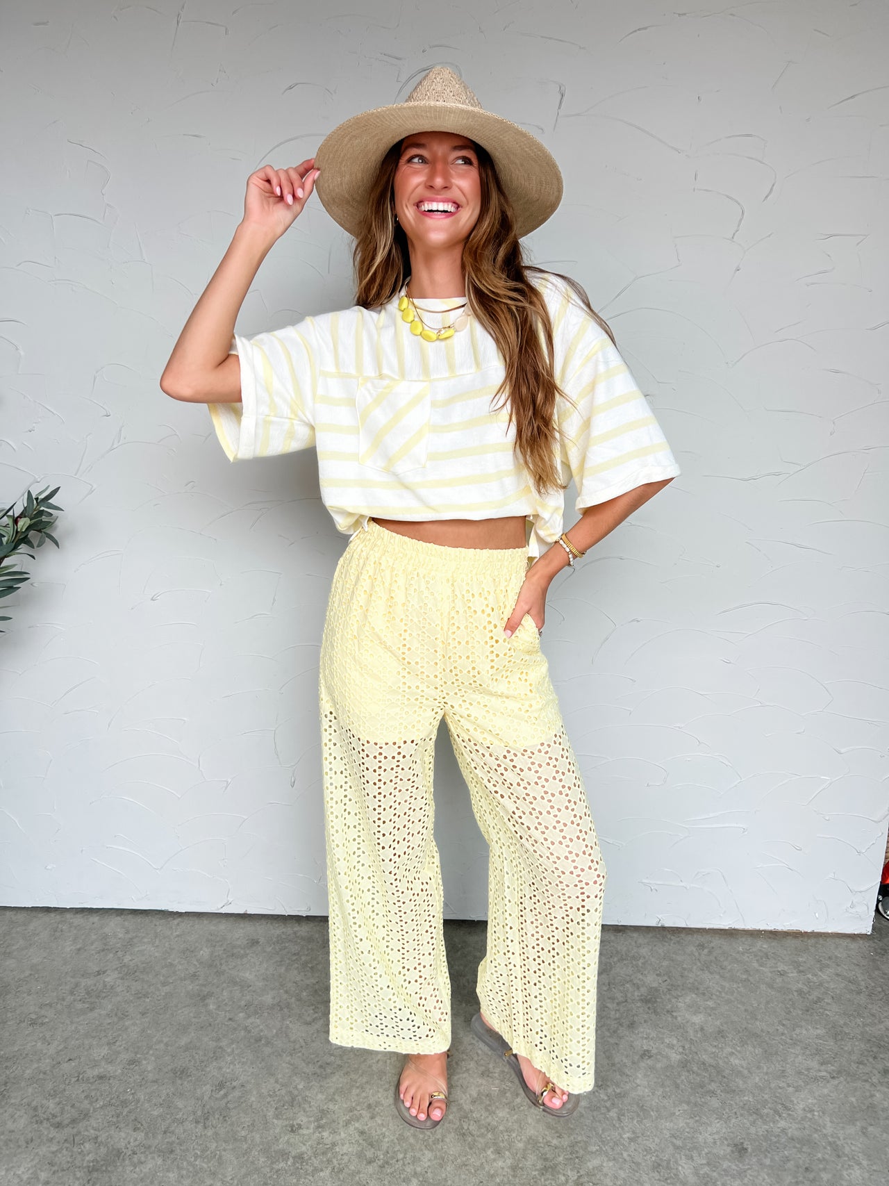 All That You Need Striped Top- Yellow