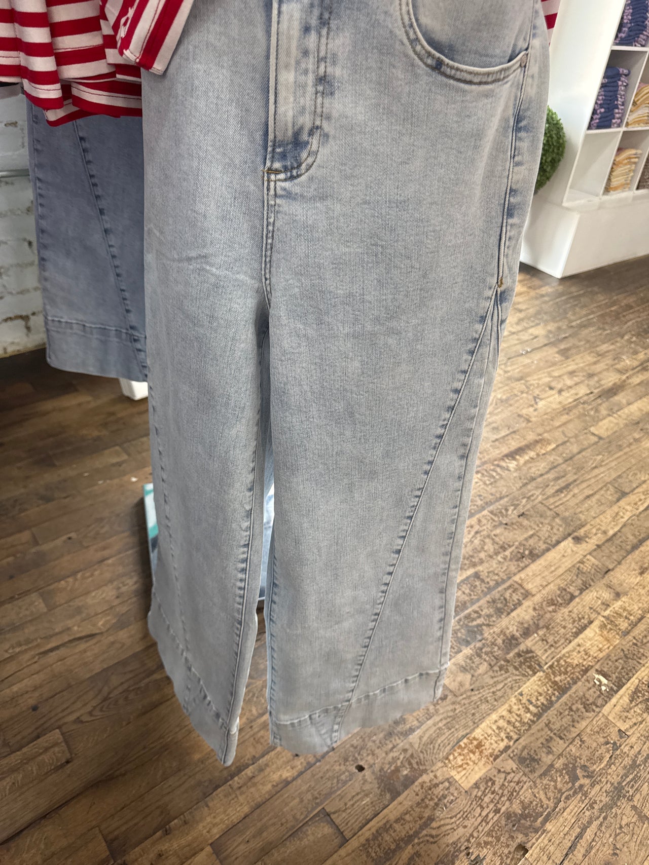 Pocket Of Sunshine Cropped Flare Denim Jeans