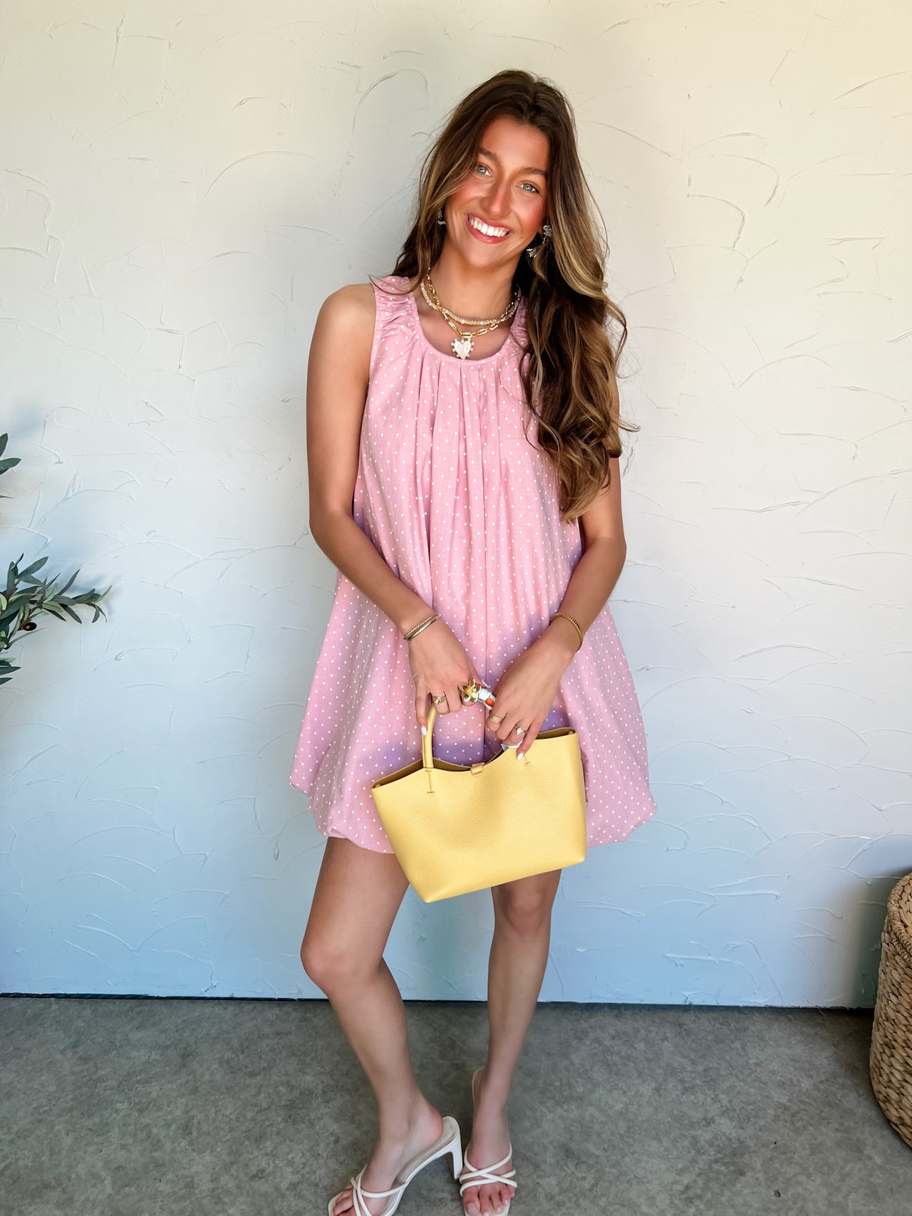 Darling Little Moment Dotted Bubble Hem Dress