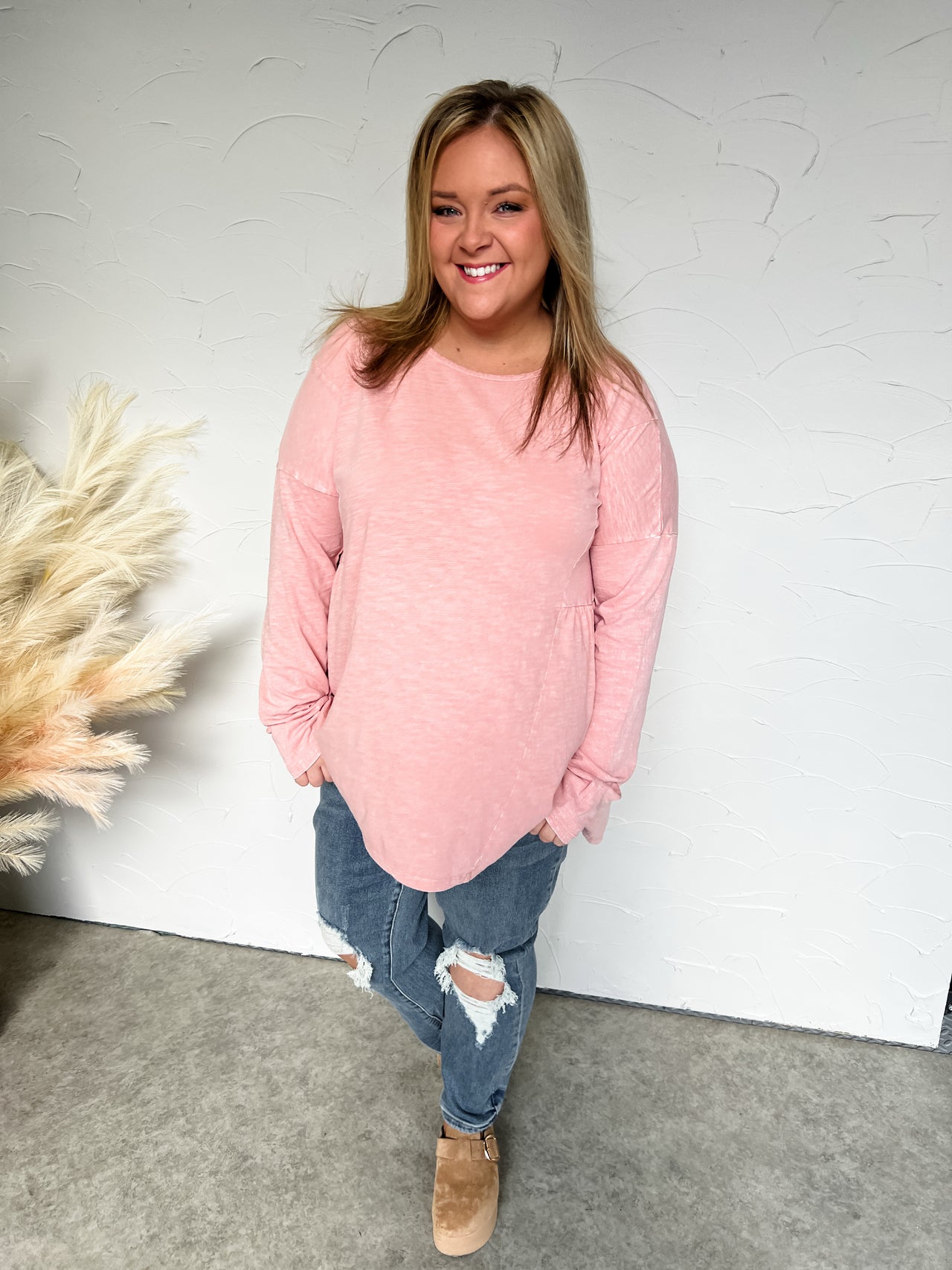 One Last Chance Tunic Top- Blush