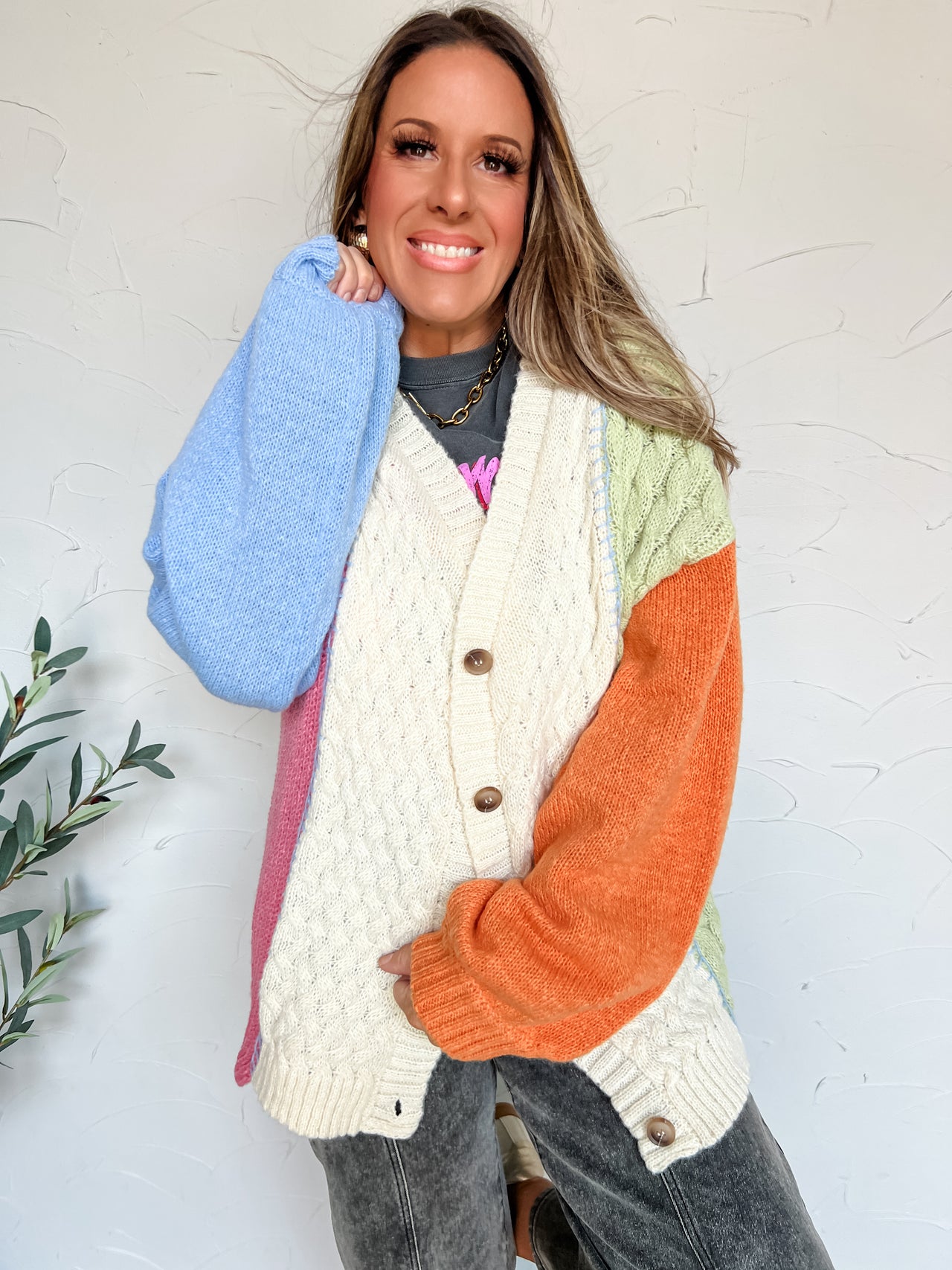 Here For The Show Color Block Sweater