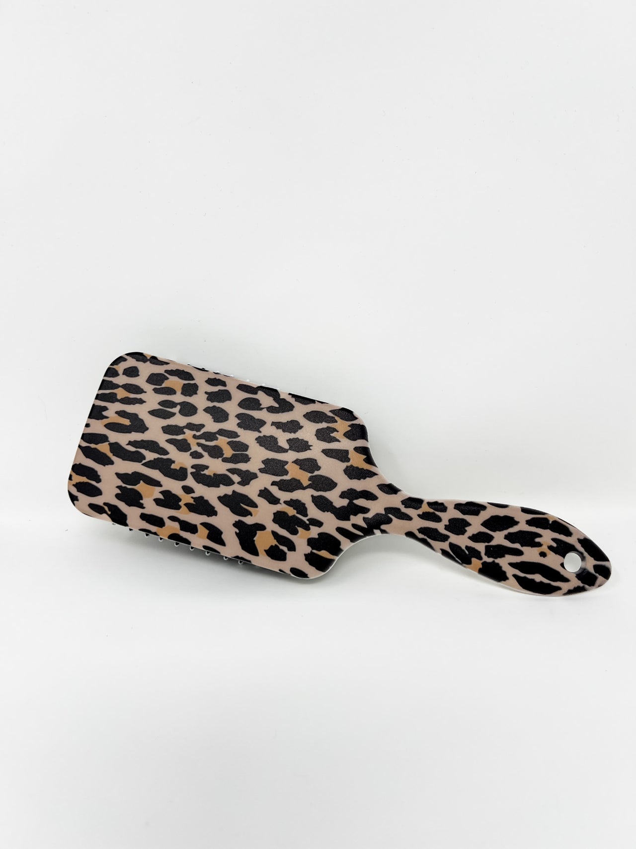 Square Hair Brush- Leopard