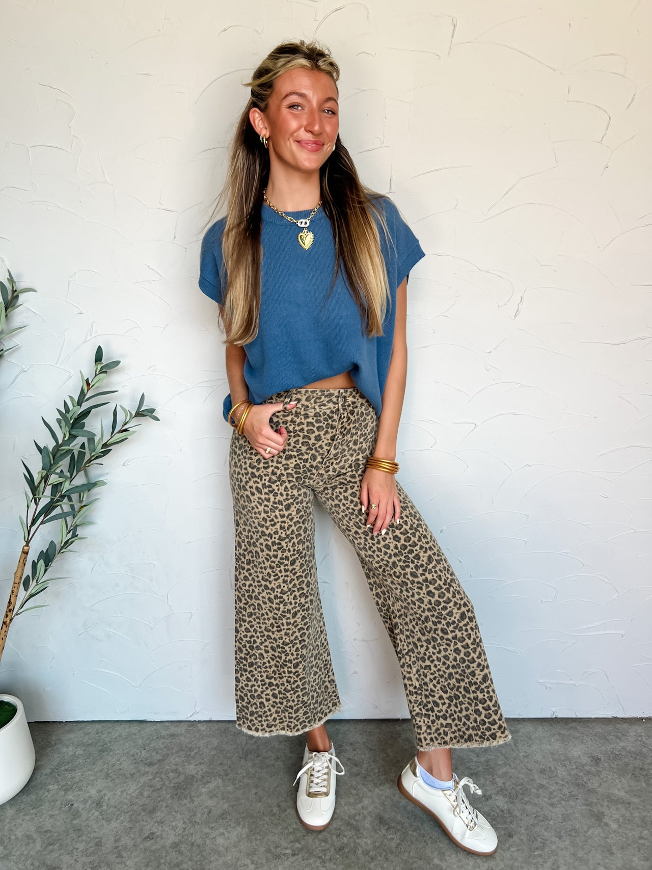 So Remarkable Sweater Vest- Dusty Blue