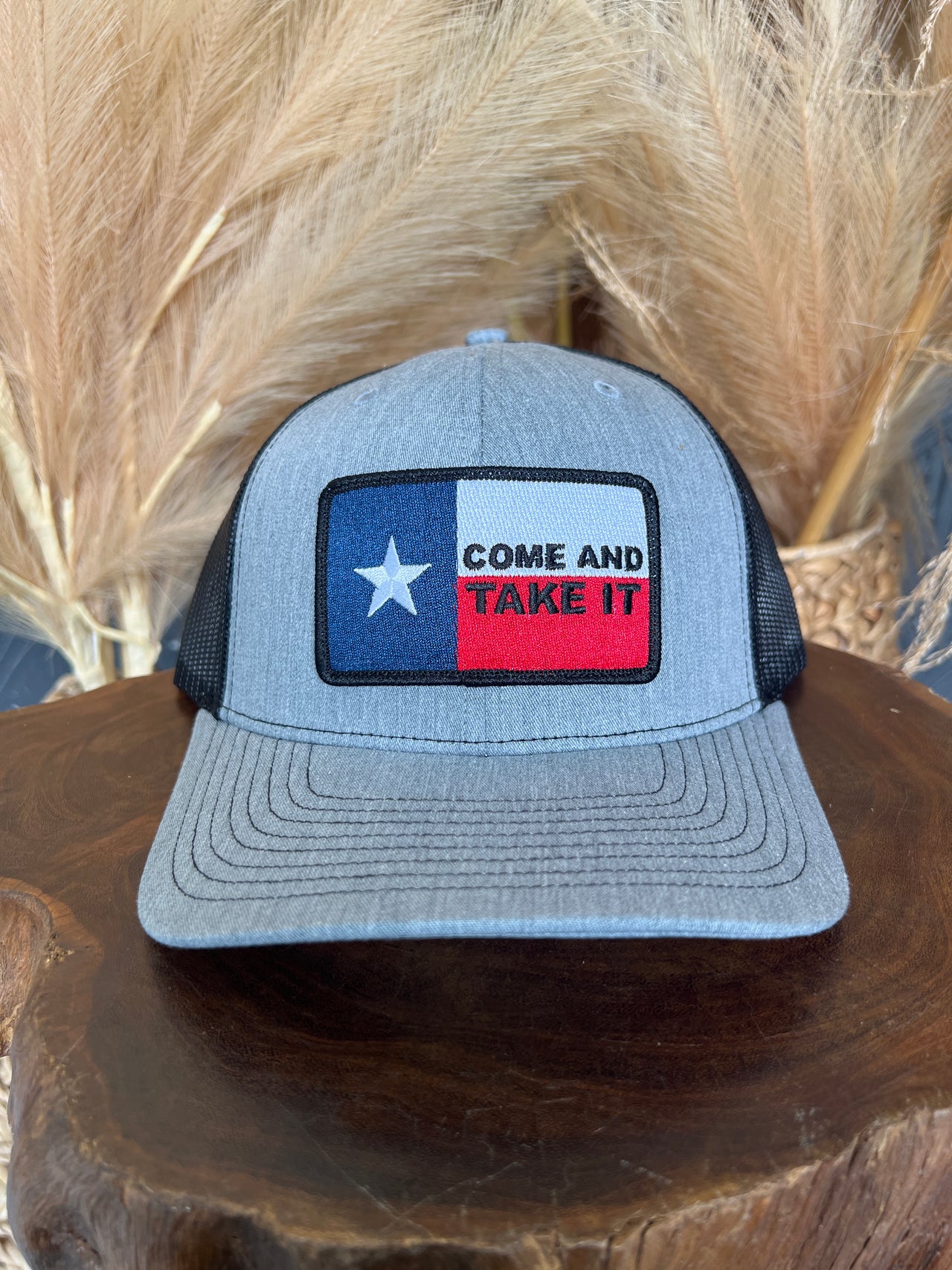 Come and Take It Texas Flag Hat- Grey/White