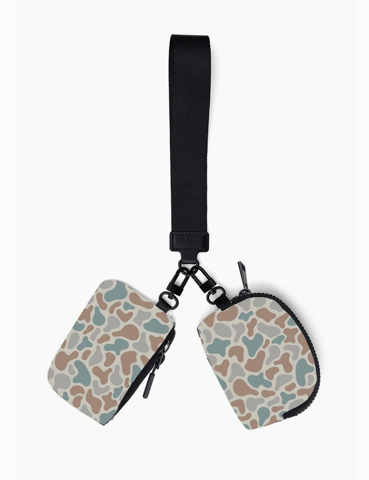 Camo Dual Pouch Wristlet