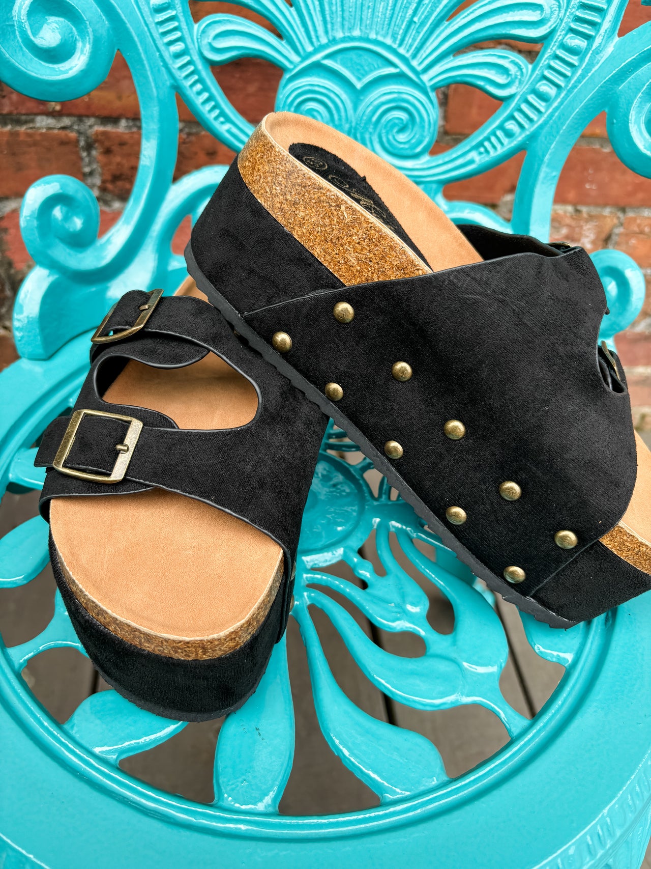 Carillo Platform Sandals- Black