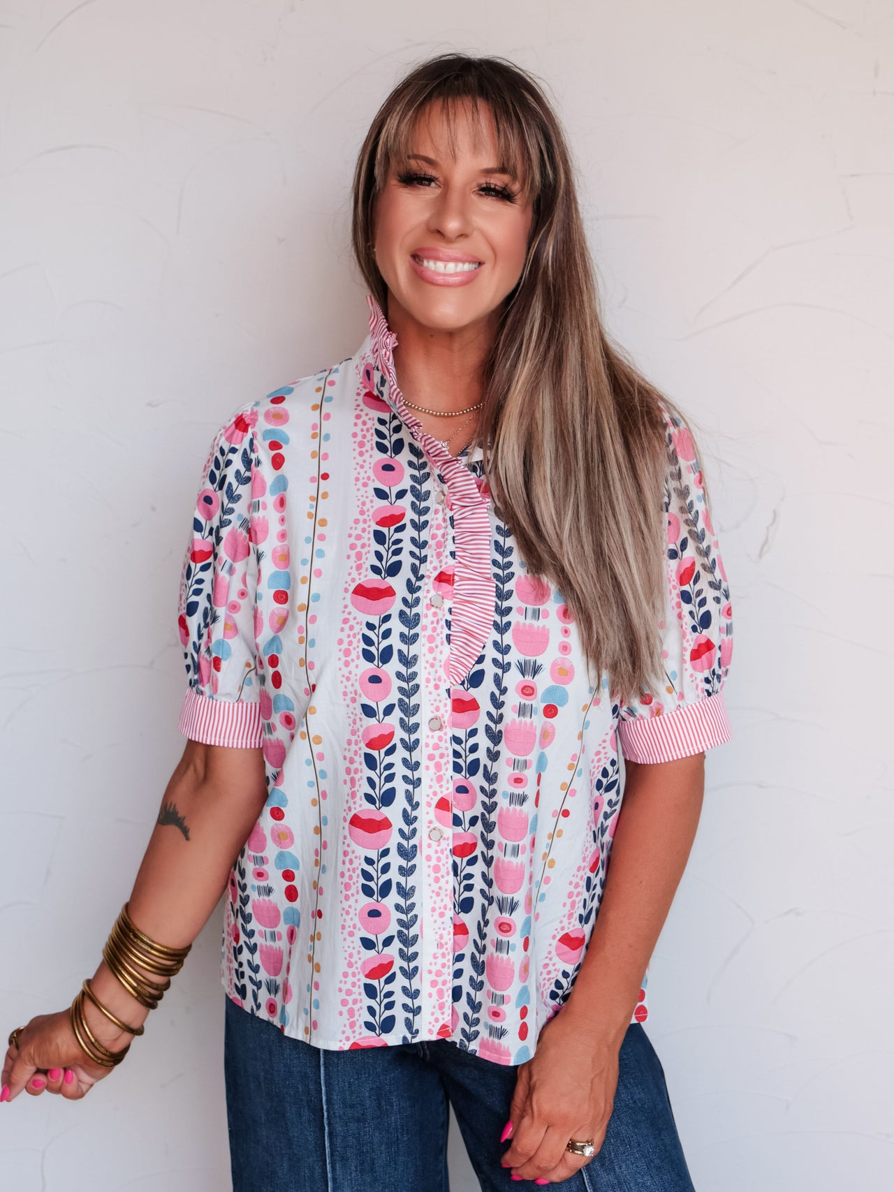 Art Of Daydreaming Floral Top- Pink
