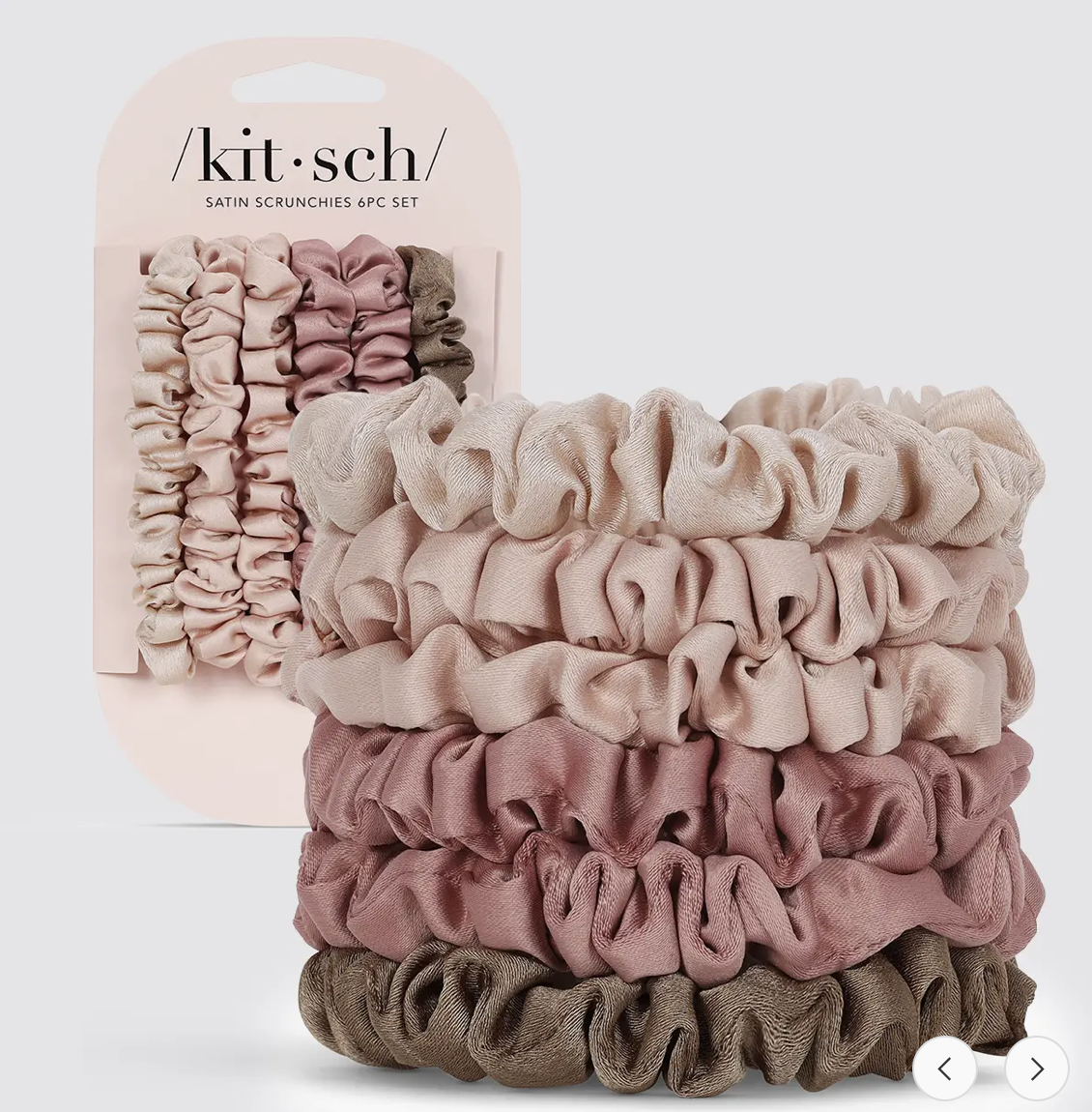 Ultra Petite Satin Scrunchies 6pc- Terracotta