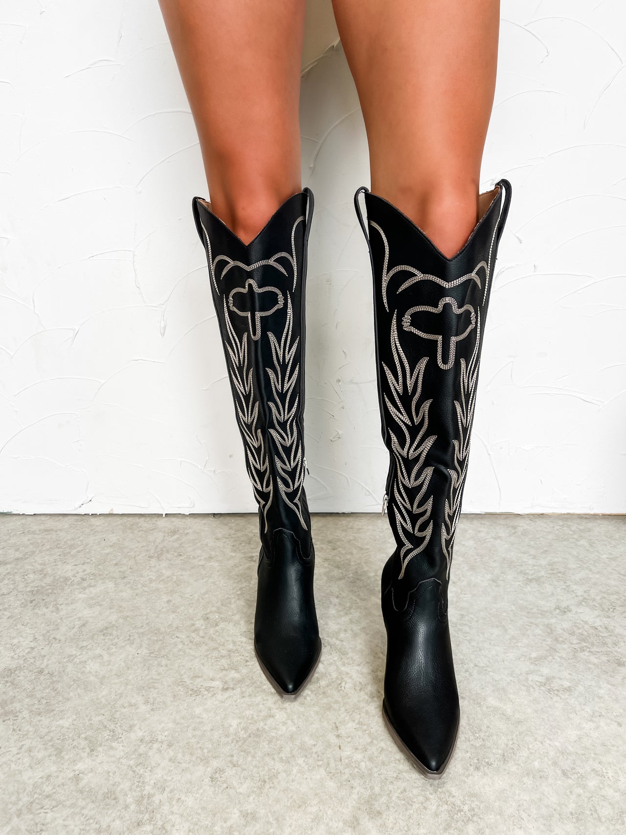 Celina Western Boots- Black