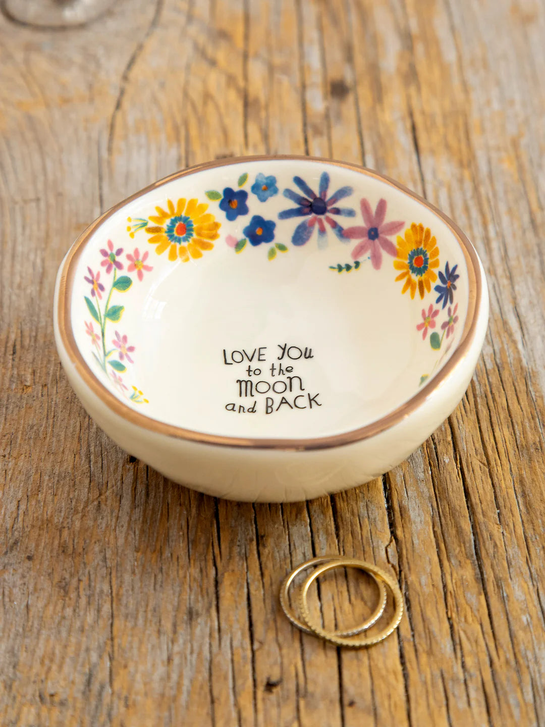 Antiqued Trinket Bowl- Love To Moon