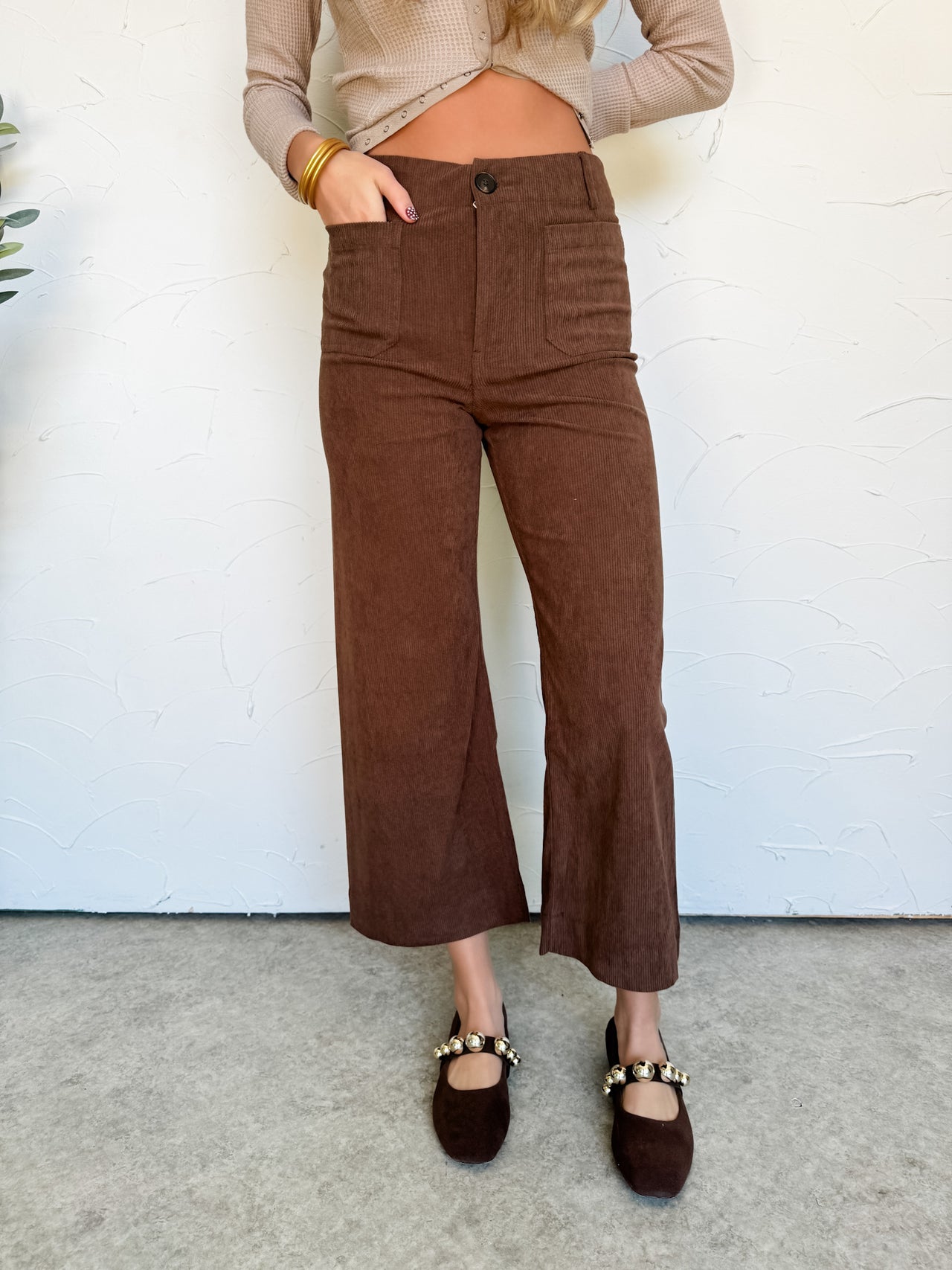 Make Me A Deal Corduroy Pants- Mocha