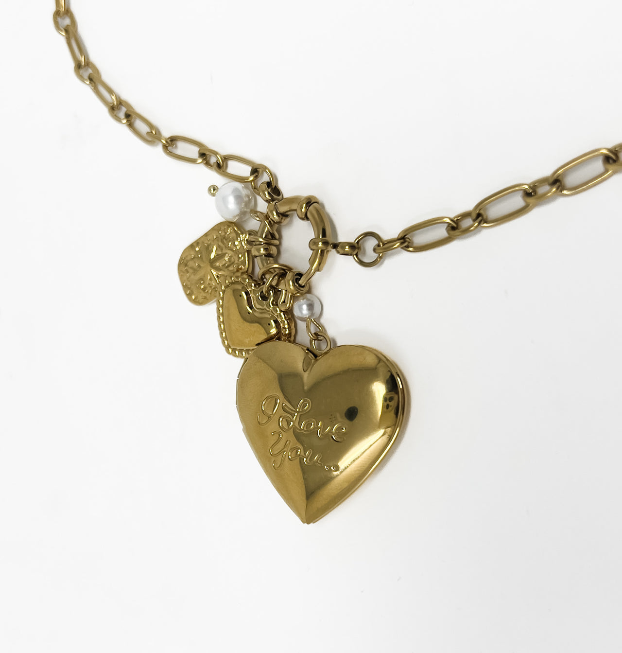 Emma Heart Locket Charm Necklace