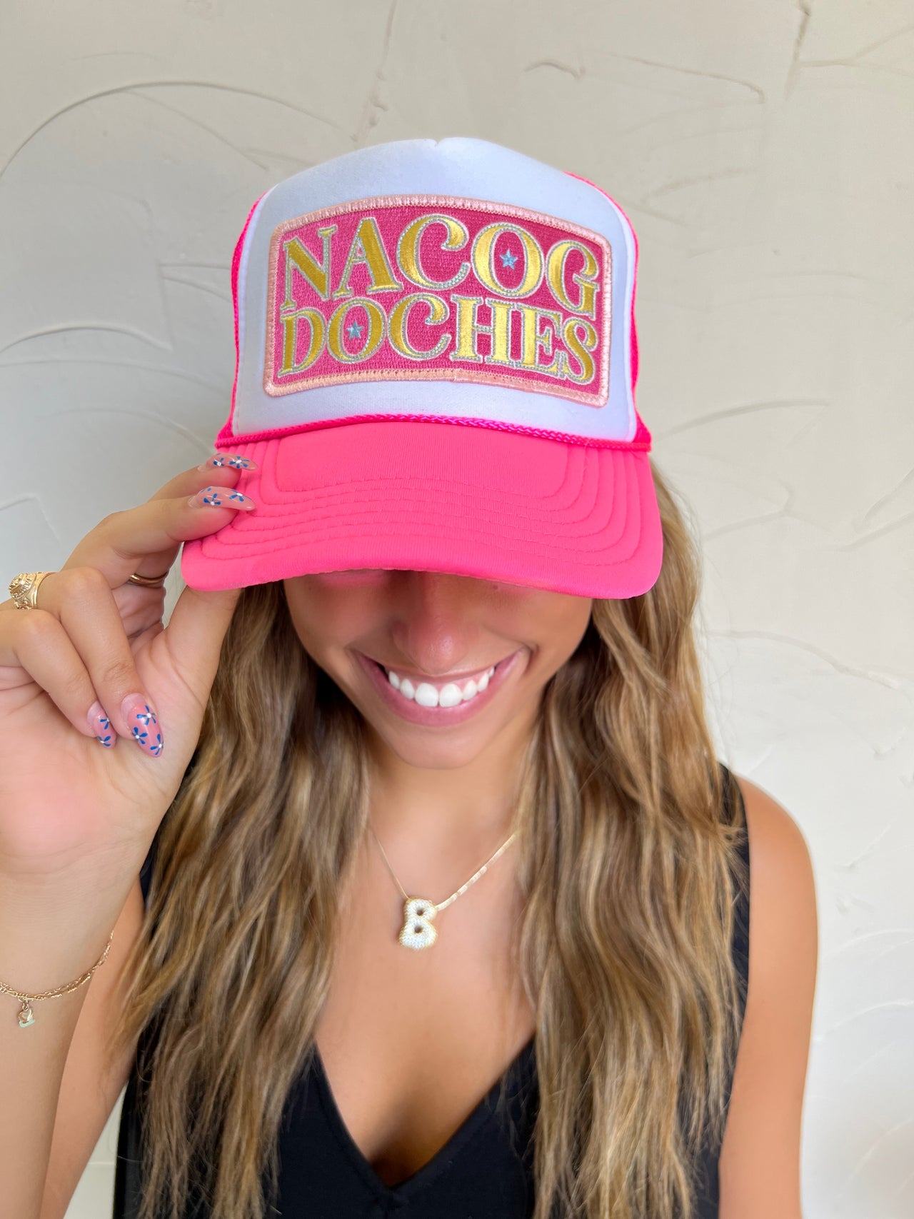 Nacogdoches Patch Foam Hat- Pink