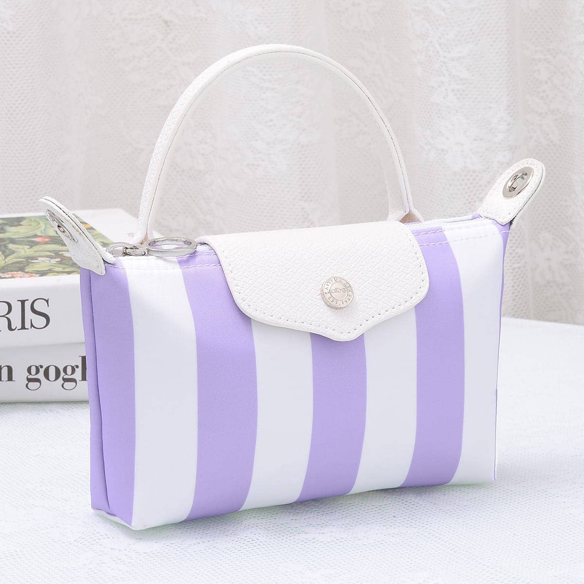 Nova Striped Nylon Mini Crossbody Bag